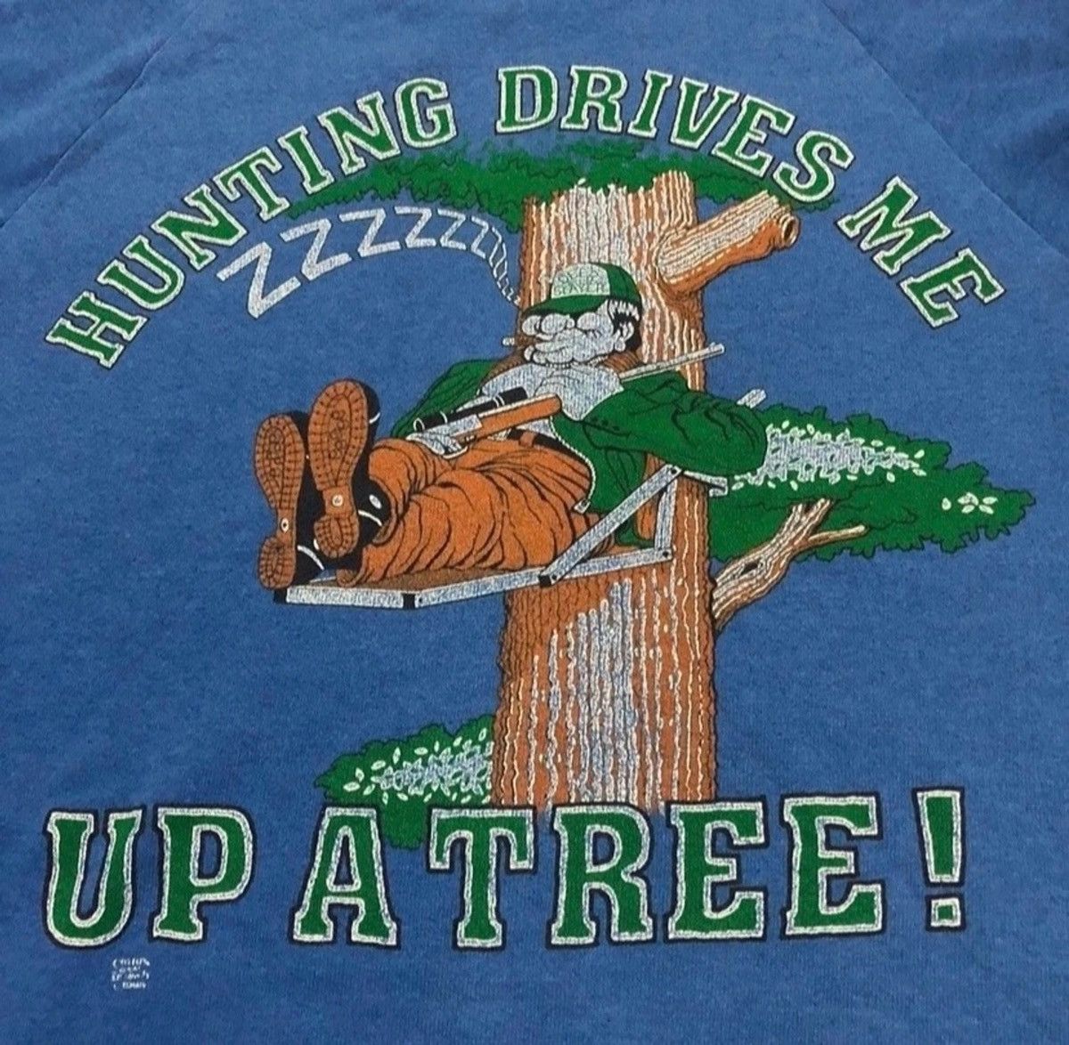 Fruit Of The Loom Vintage 90s hunting drive me up a tree sweatshirt Size US S / EU 44-46 / 1 - 2 Thumbnail