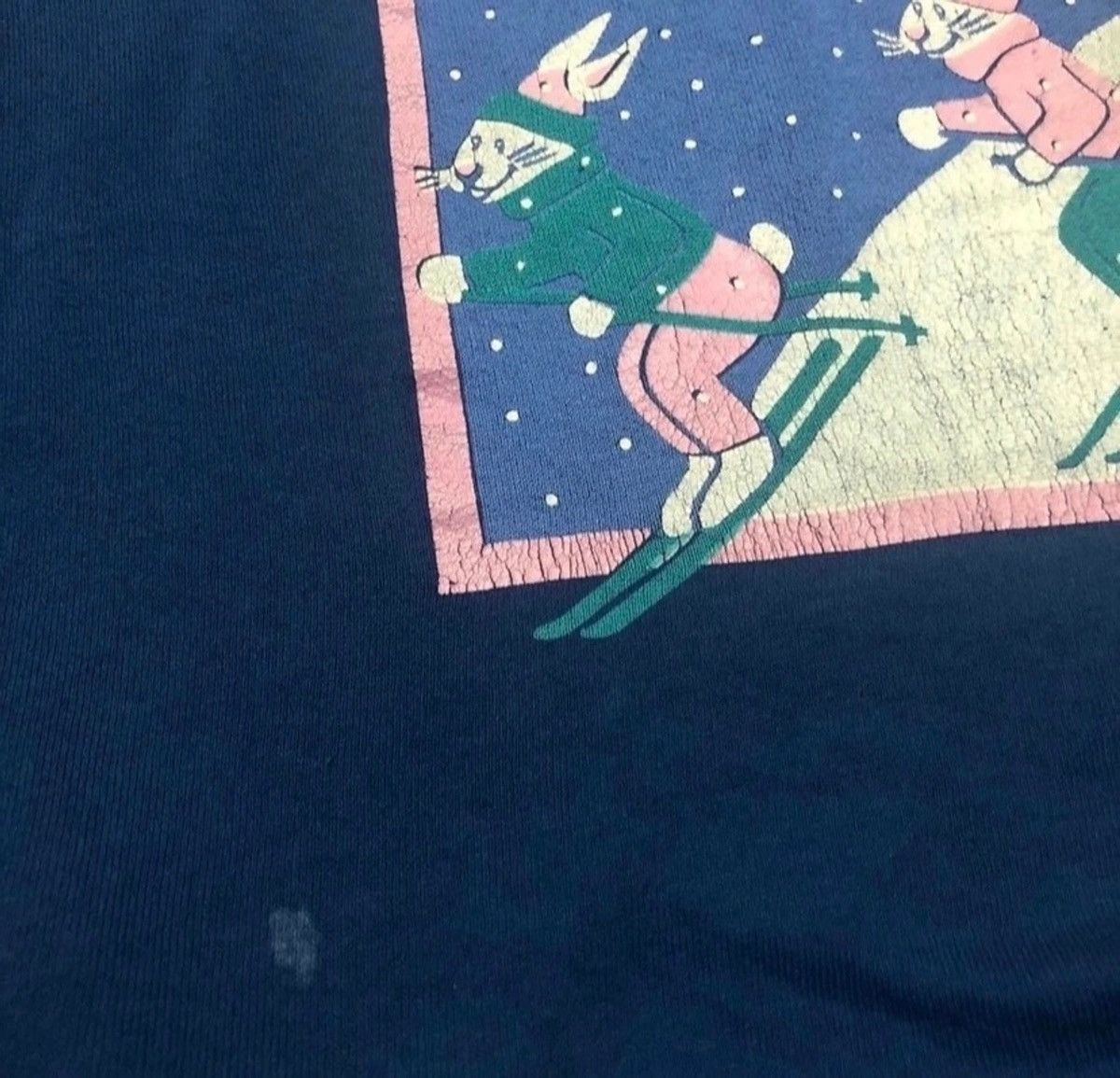 Vintage Vintage 80s ski rabbit sweatshirt pullover Size US M / EU 48-50 / 2 - 4 Thumbnail