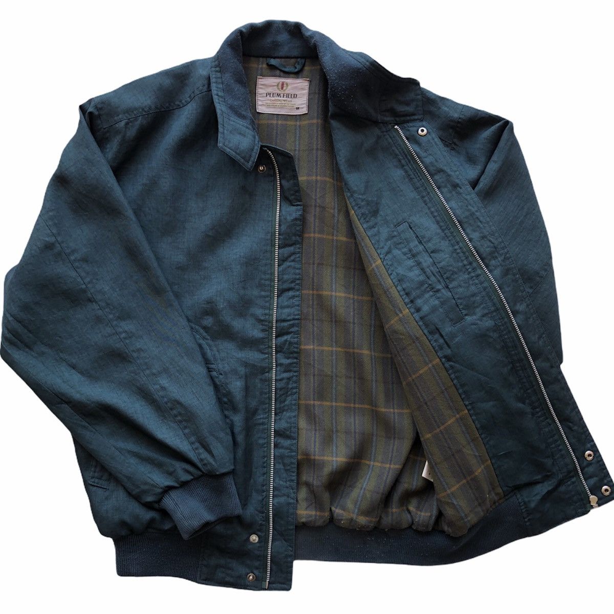 Japanese Brand Vintage 80's Casual Work Zipper Jacket by Plum Field Size US L / EU 52-54 / 3 - 2 Thumbnail