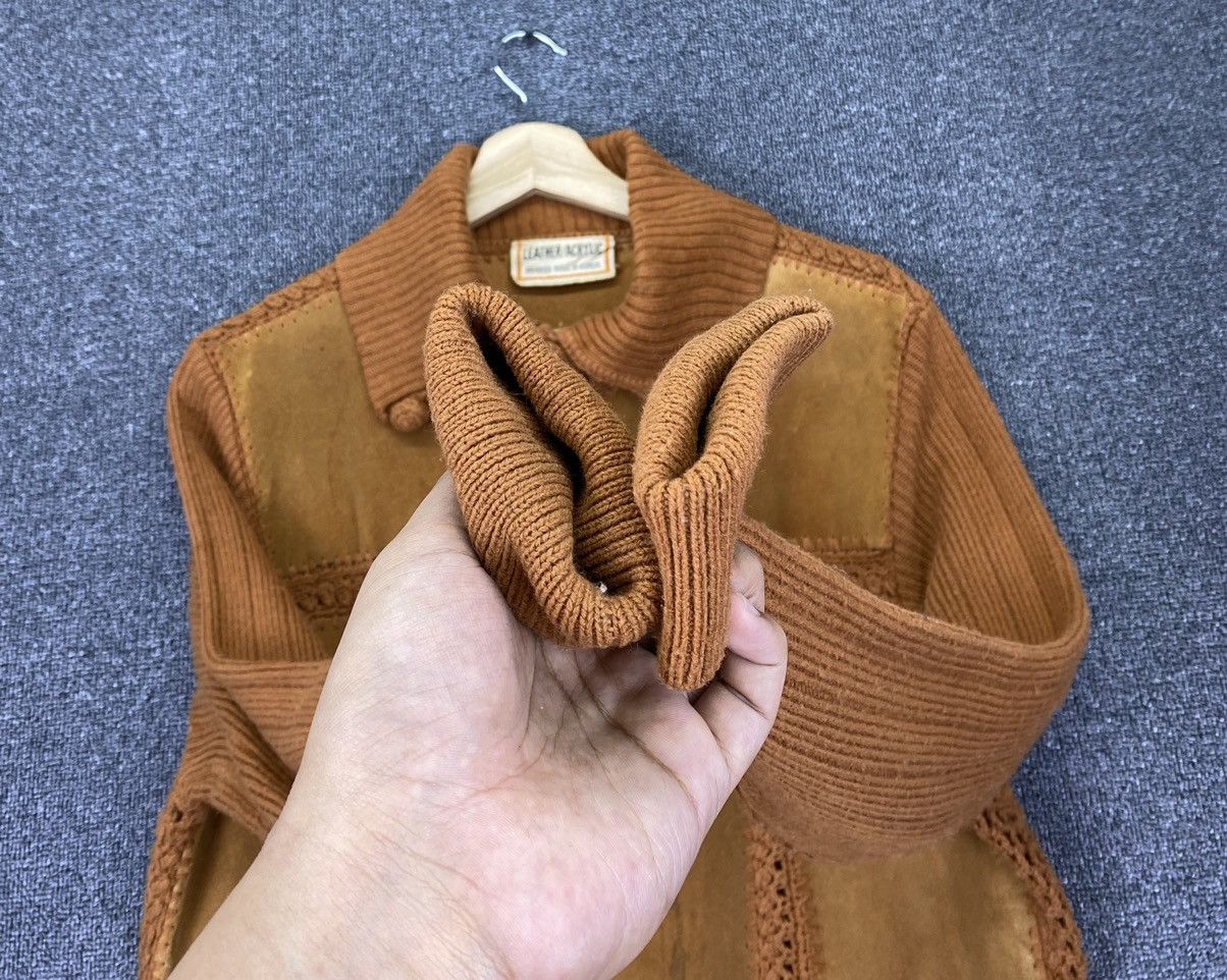 Japanese Brand Vintage Suede Leather Double Pocket ButtonUp Cardigan Jacket Size M / US 6-8 / IT 42-44 - 5 Thumbnail