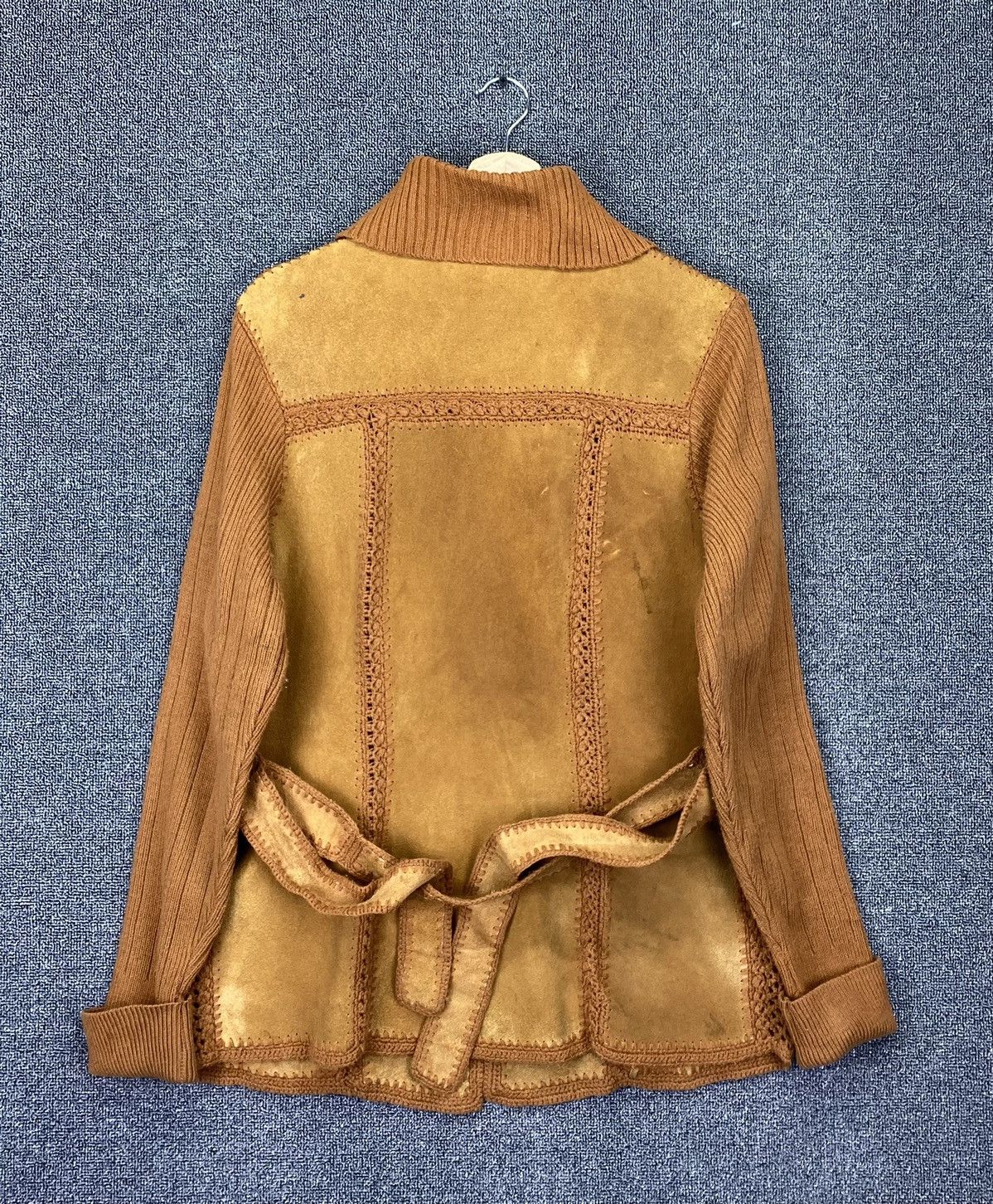 Japanese Brand Vintage Suede Leather Double Pocket ButtonUp Cardigan Jacket Size M / US 6-8 / IT 42-44 - 6 Thumbnail