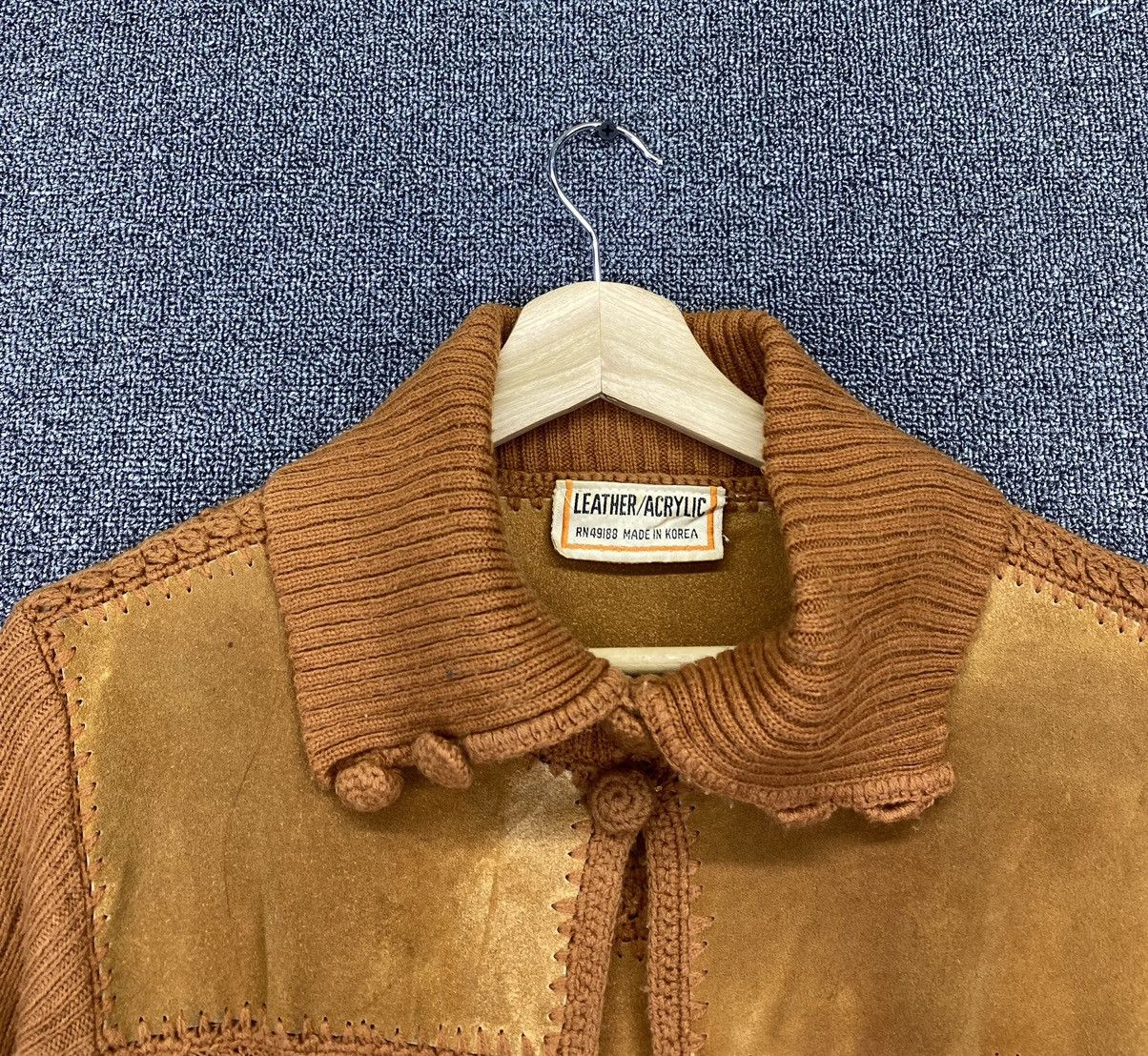 Japanese Brand Vintage Suede Leather Double Pocket ButtonUp Cardigan Jacket Size M / US 6-8 / IT 42-44 - 3 Thumbnail