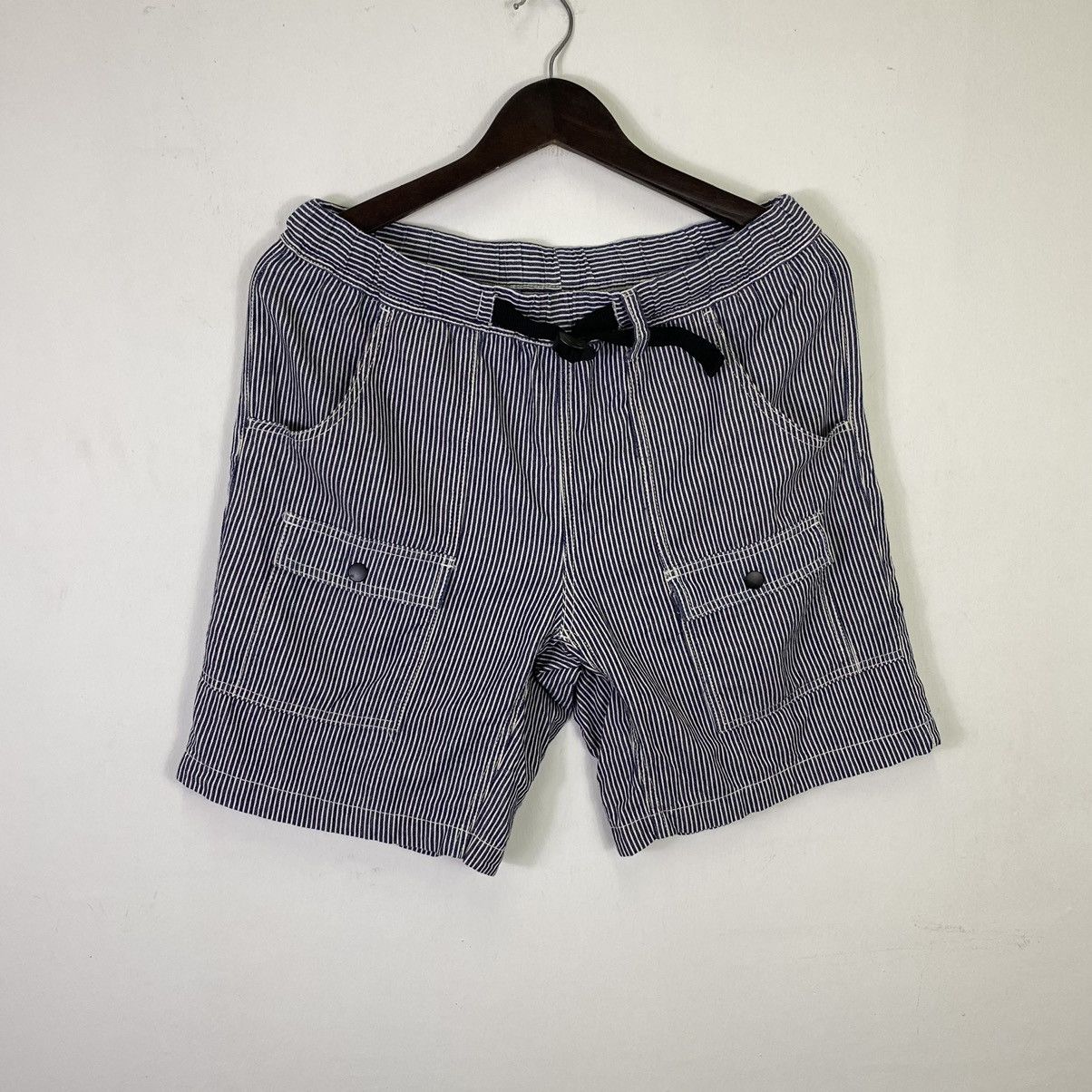 image of Gu x Vintage Hickory Stripes Style Outdoor Bushpants Short in Striped, Men's (Size 32)