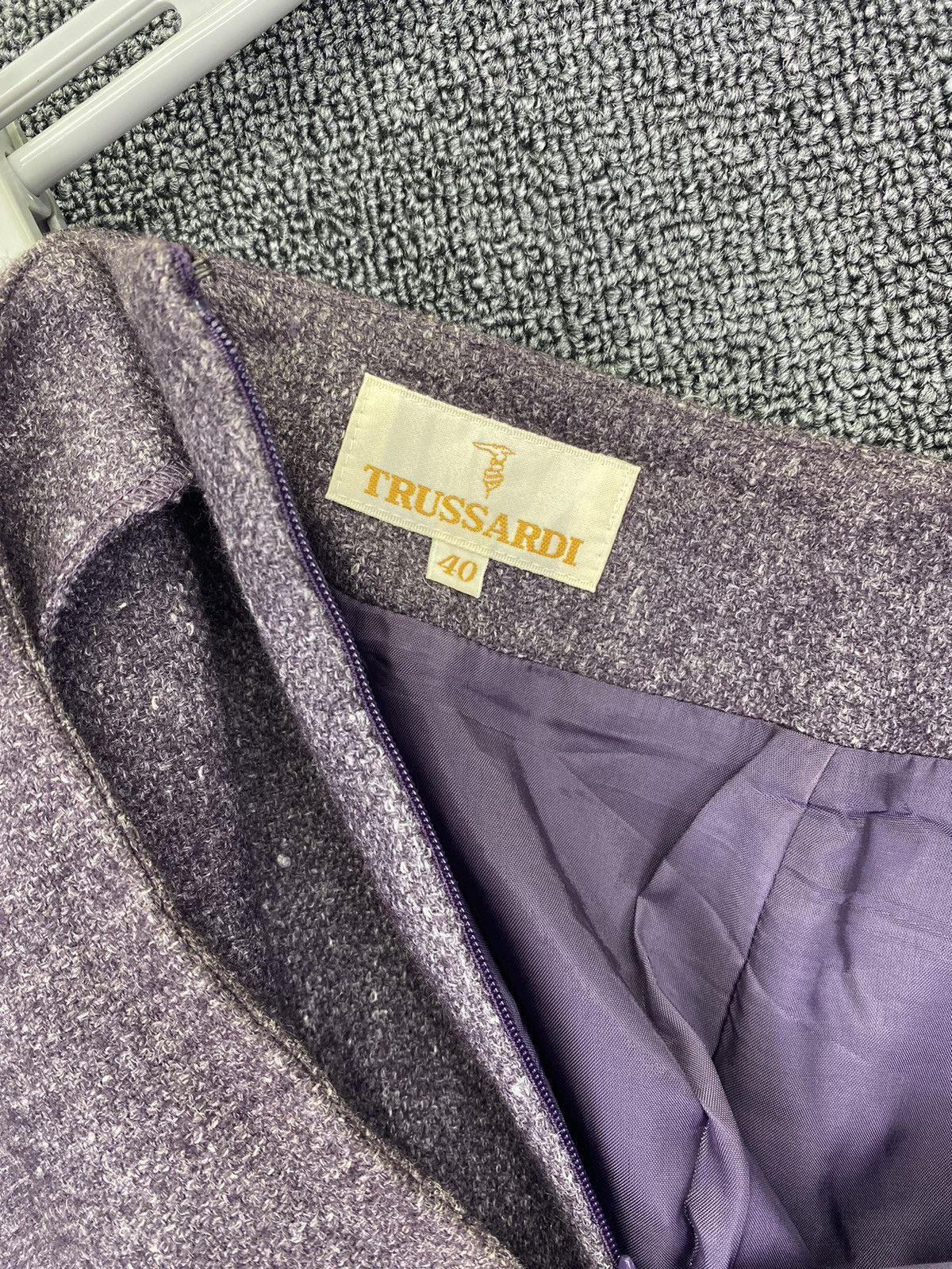 Trussardi Vintage Trussardi Wool Mini Skirts Size 25" / US 0 / IT 36 - 4 Thumbnail