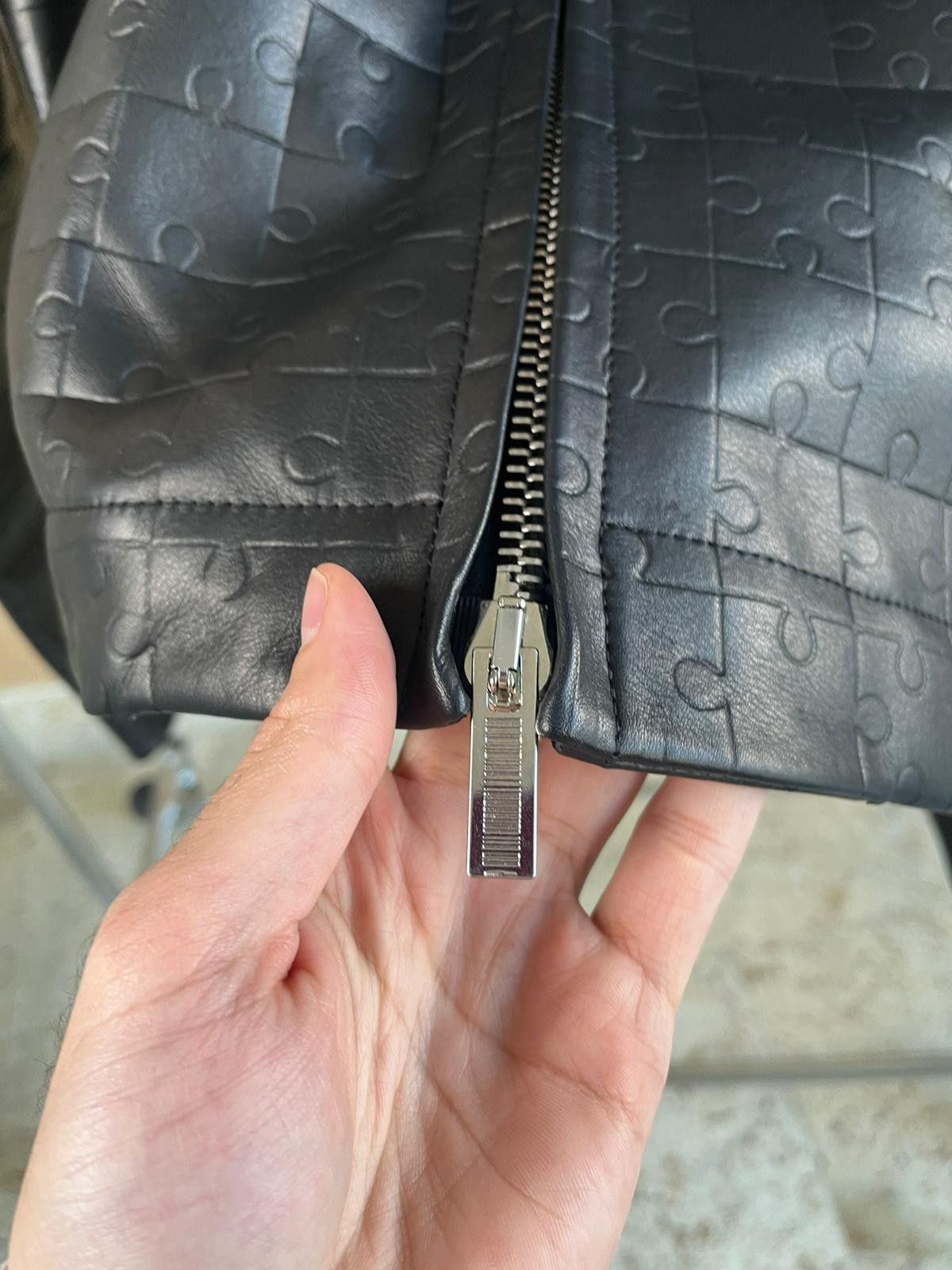 Vetements Puzzle Leather Jacket in Black Size US L / EU 52-54 / 3 - 8 Thumbnail