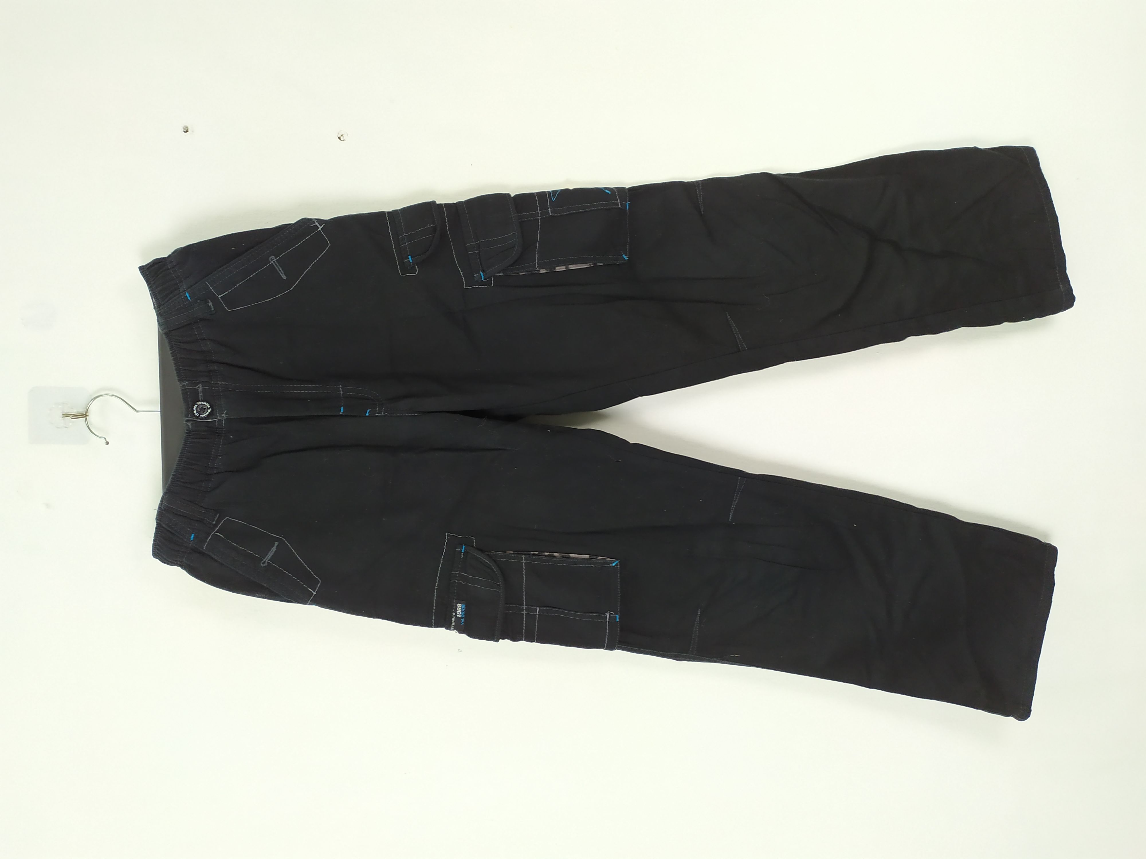 Pre-owned Black Td - Mania  Cargo Pants Multipocket Waist 26