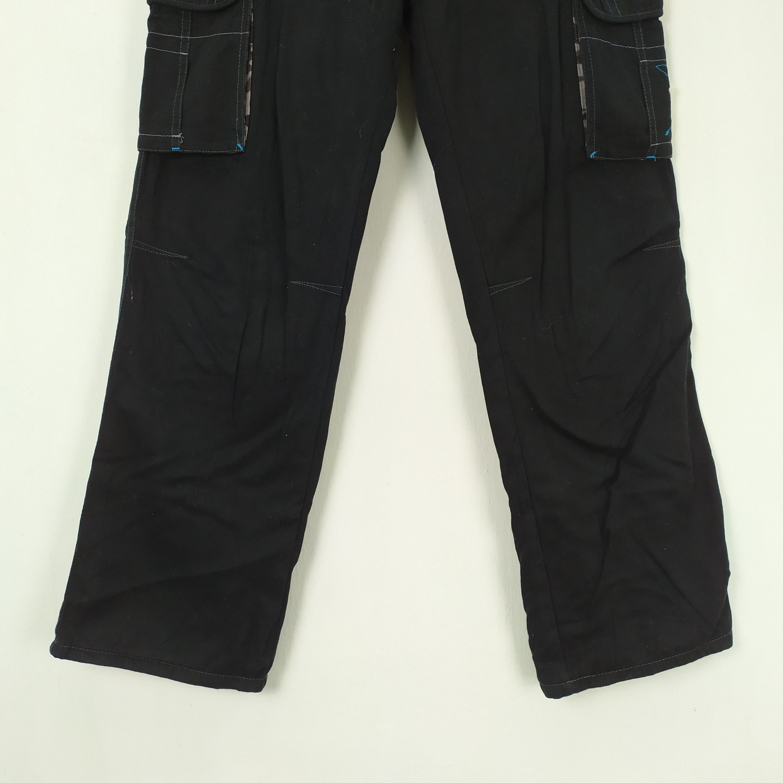 Japanese Brand TD - Mania Black Cargo Pants Multipocket Waist 26 Size US 26 / EU 42 - 11 Thumbnail