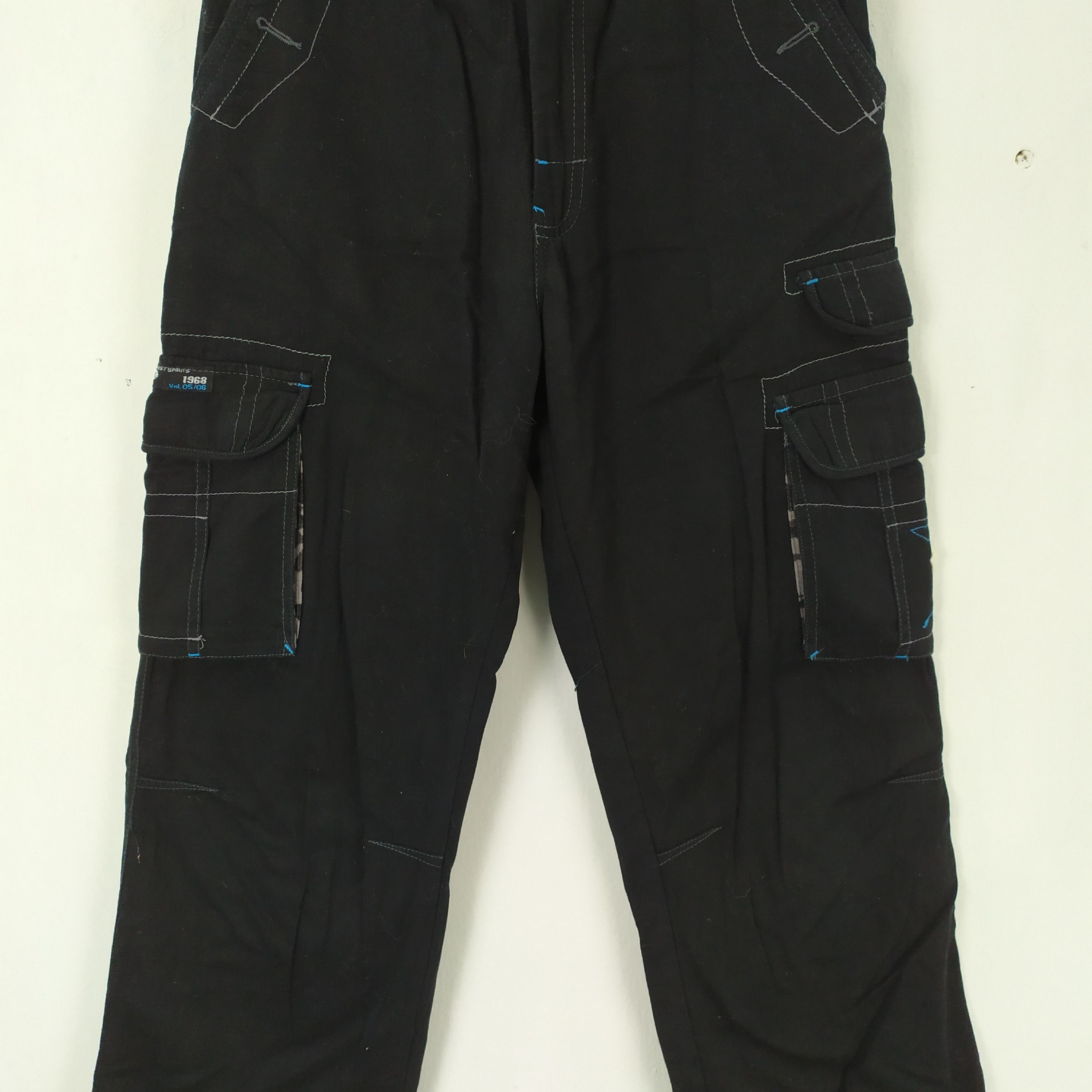 Japanese Brand TD - Mania Black Cargo Pants Multipocket Waist 26 Size US 26 / EU 42 - 8 Thumbnail