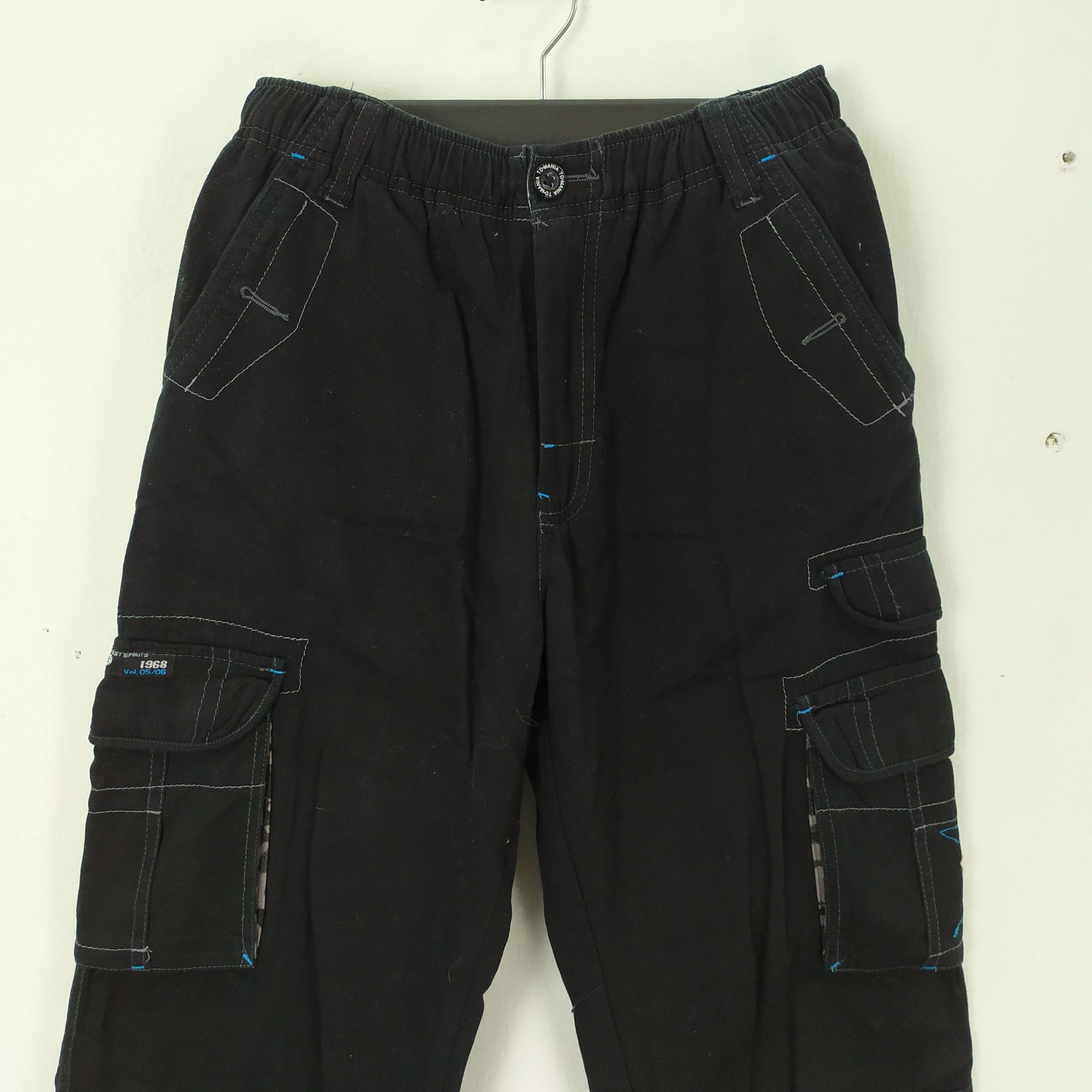 Japanese Brand TD - Mania Black Cargo Pants Multipocket Waist 26 Size US 26 / EU 42 - 12 Thumbnail
