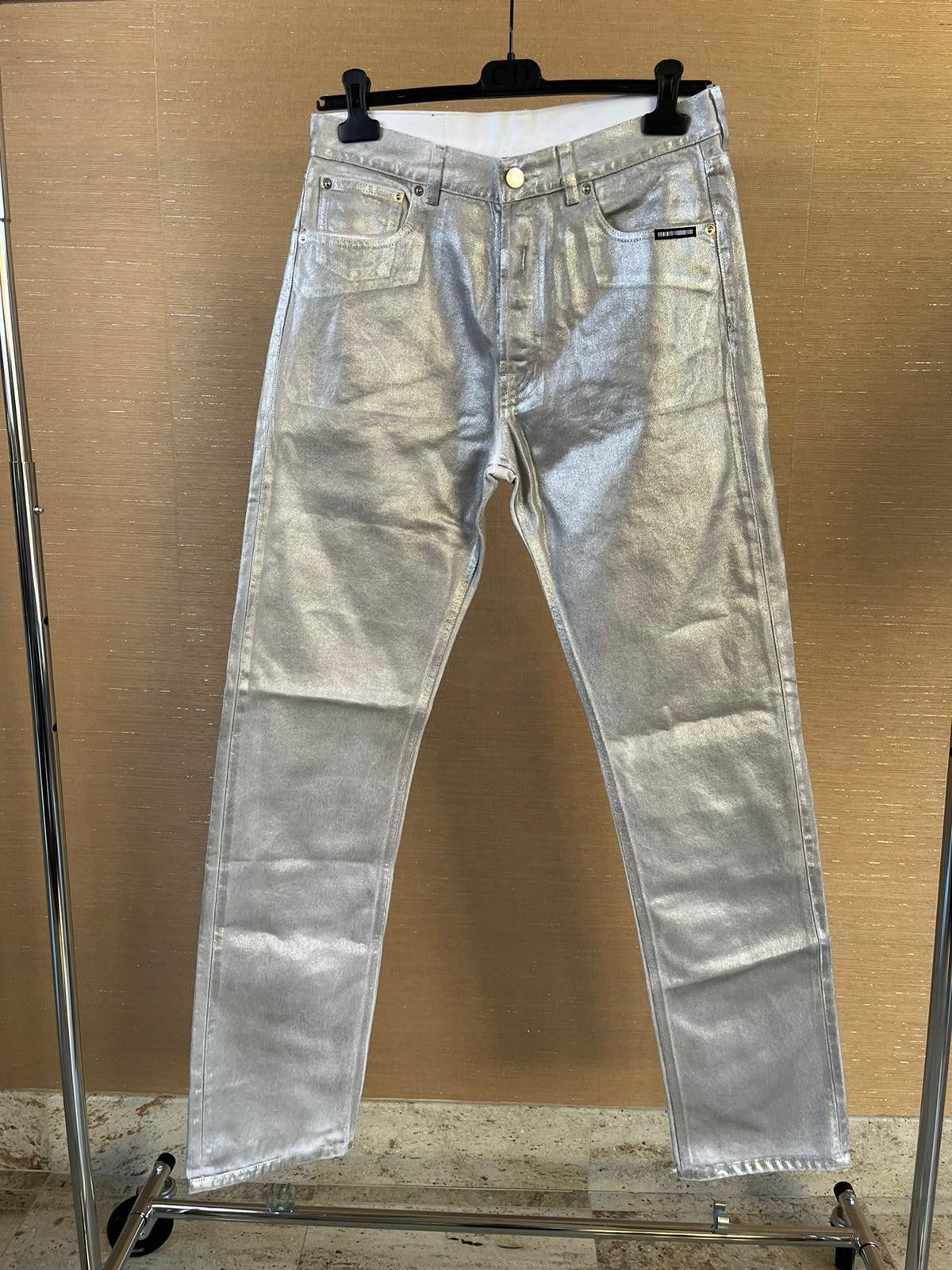 image of Vetements Metallic Jeans In Metallic, Men's (Size 30)