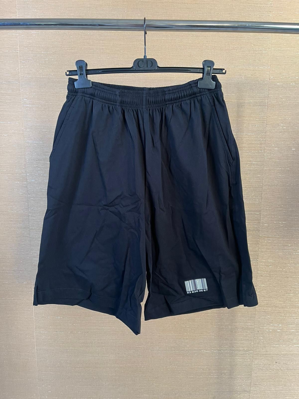 image of Vetements Barcode Shorts In Black, Men's (Size 32)