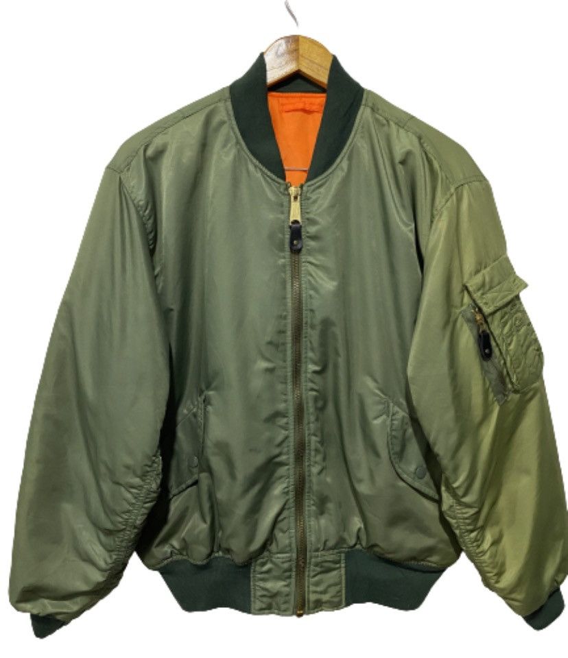 Vintage delete today💥Military Bomber Jacket faded colour designer Size US L / EU 52-54 / 3 - 1 Thumbnail