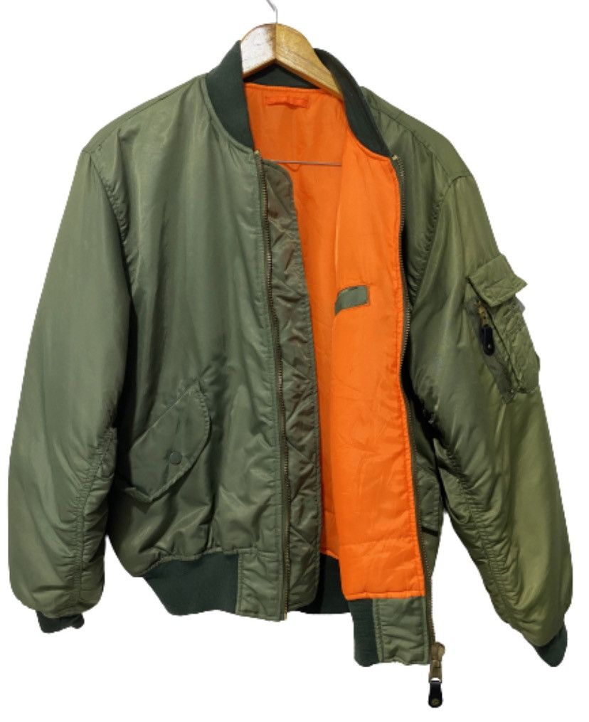 Vintage delete today💥Military Bomber Jacket faded colour designer Size US L / EU 52-54 / 3 - 5 Thumbnail