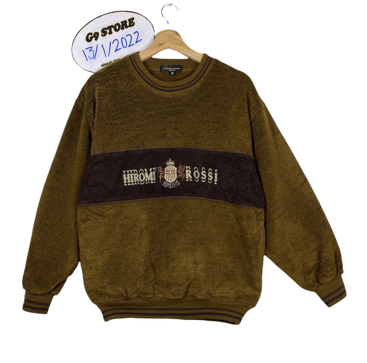 image of Italian Designers x Vintage Shoot Vintage Embroidery Hiromi Rossi Milano Sweatshirt (Size Medium)