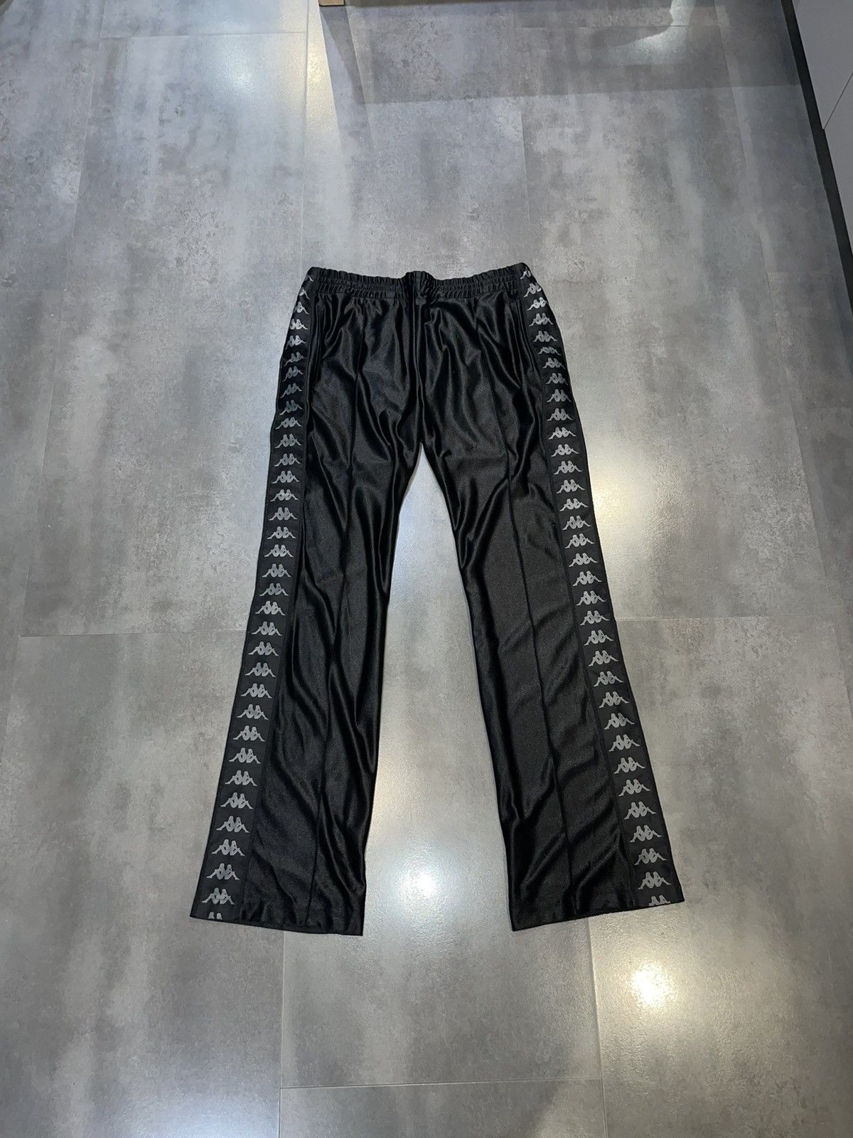 image of Faith Connexion x Kappa Fw17 Faith Connection X Kappa Lampasas Black Joggers, Men's (Size 30)