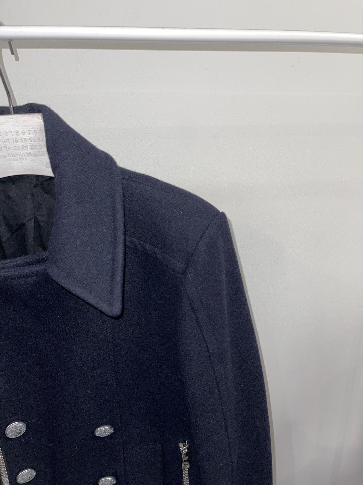 Balmain Balmain Double Breasted Assymetrical Wool Coat Size US M / EU 48-50 / 2 - 2 Thumbnail