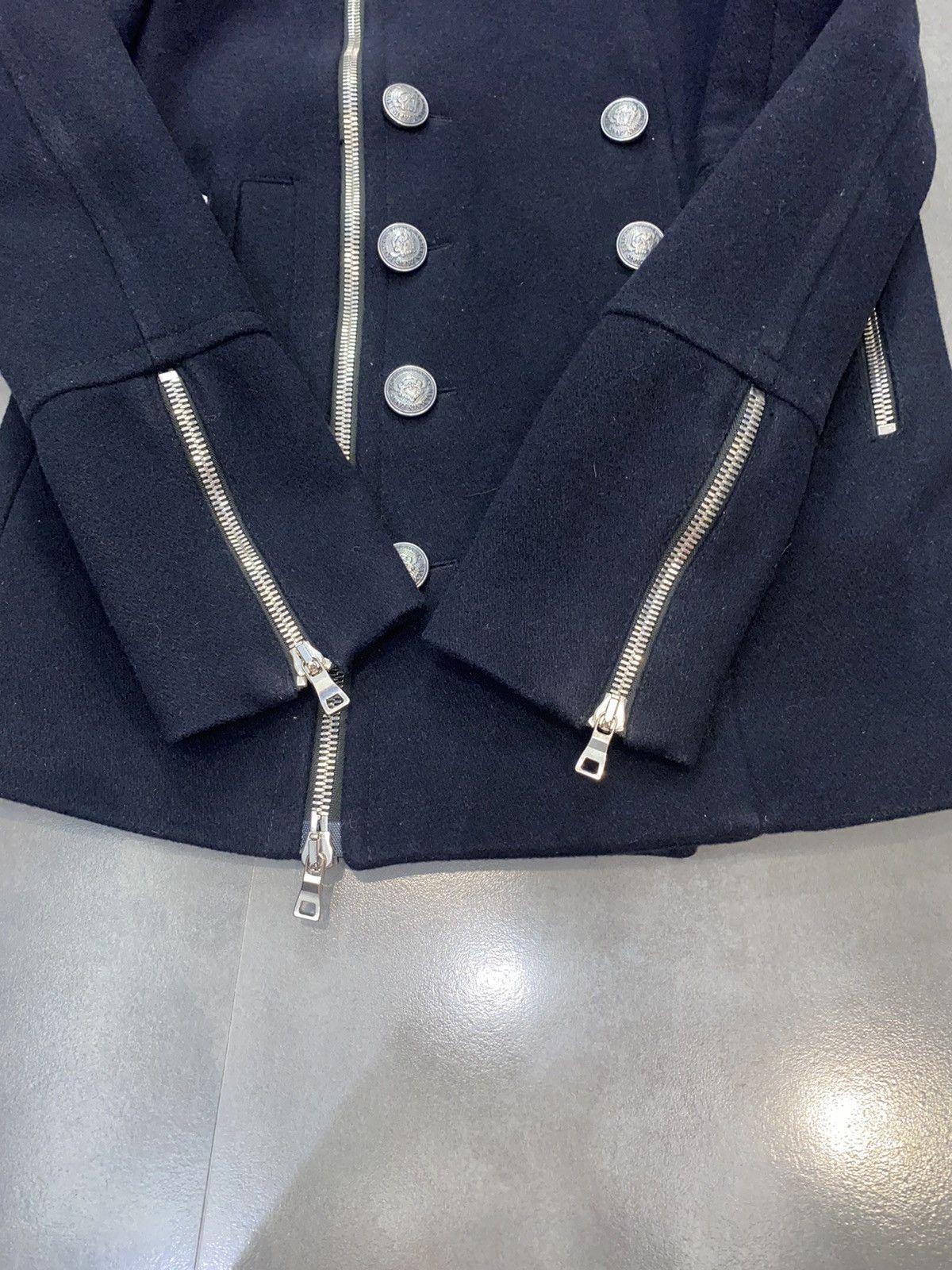 Balmain Balmain Double Breasted Assymetrical Wool Coat Size US M / EU 48-50 / 2 - 13 Thumbnail