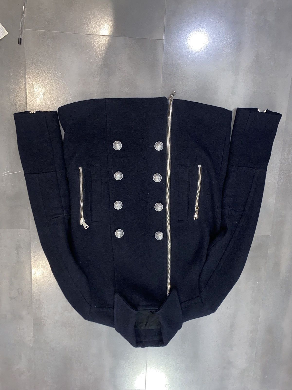 Balmain Balmain Double Breasted Assymetrical Wool Coat Size US M / EU 48-50 / 2 - 11 Thumbnail