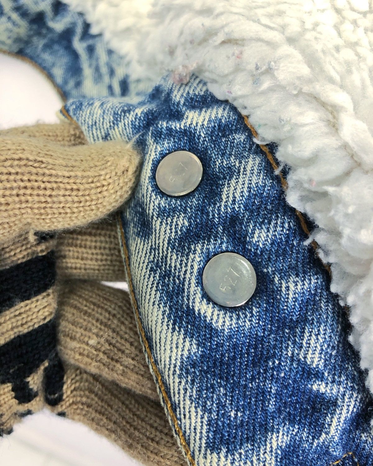 Levi's Rare Vintage 80s Levi’s Sherpa Lined Faux Fur Denim Jacket Size US S / EU 44-46 / 1 - 10 Thumbnail