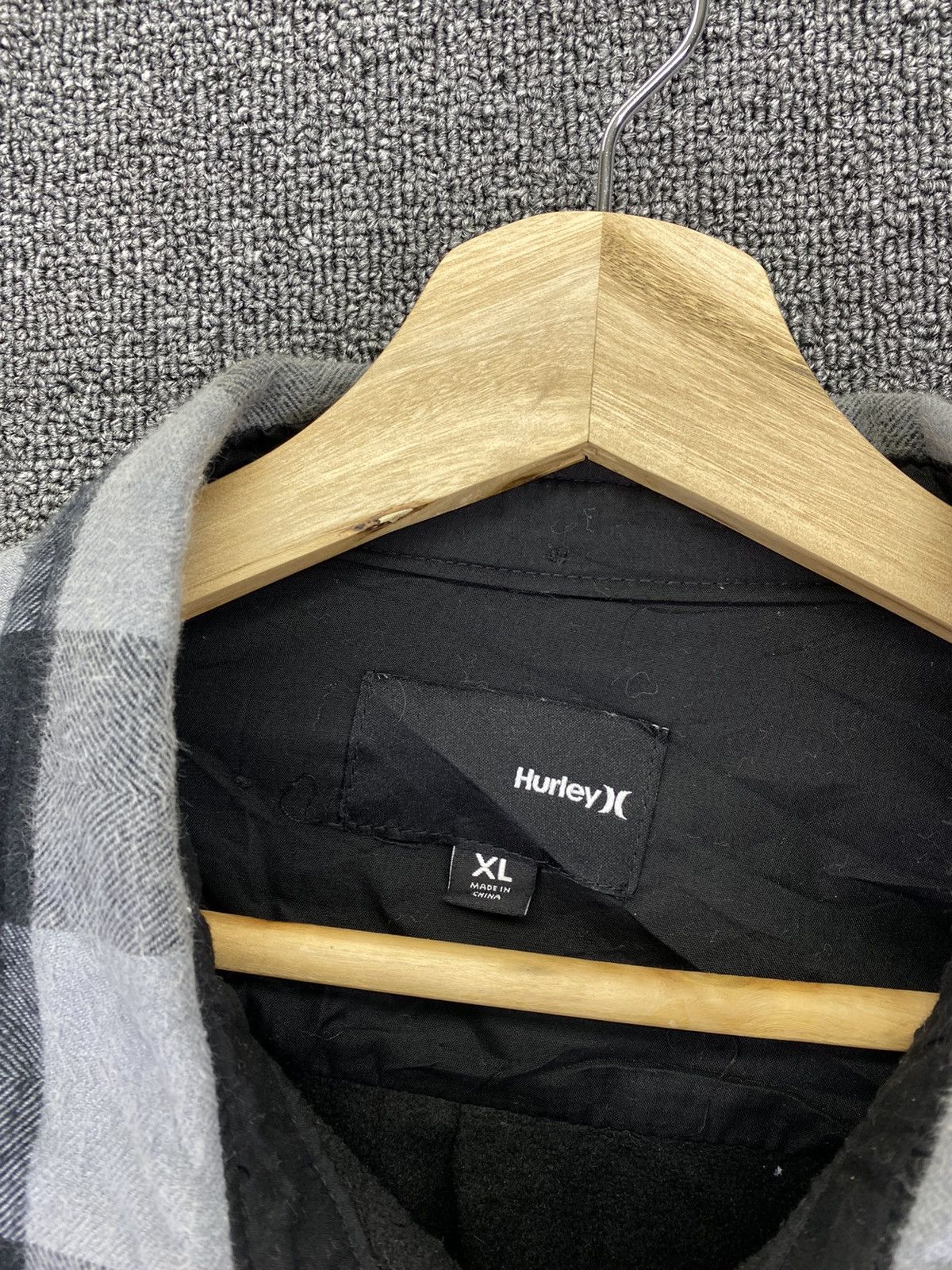 Flannel Vintage Hurley Checkered Wool Shadow Plaid Flannel Size US XL / EU 56 / 4 - 4 Thumbnail