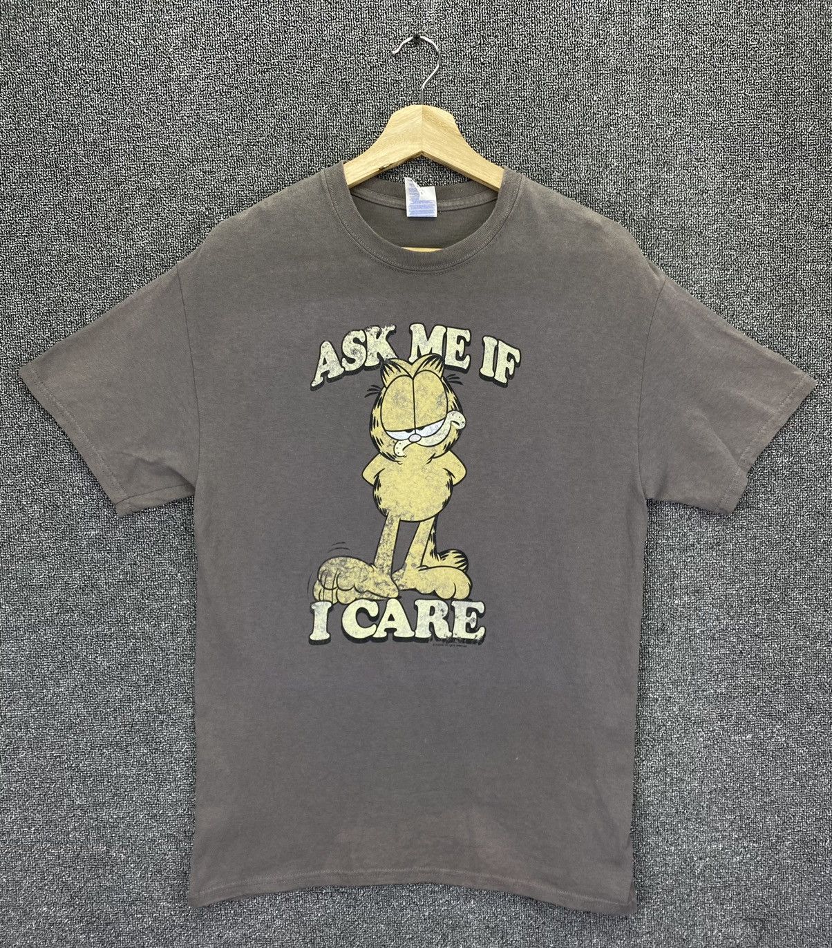 Japanese Brand Vintage Garfield Ask Me If I Care Tee Brown Tee T Shirts Size US M / EU 48-50 / 2 - 1 Thumbnail