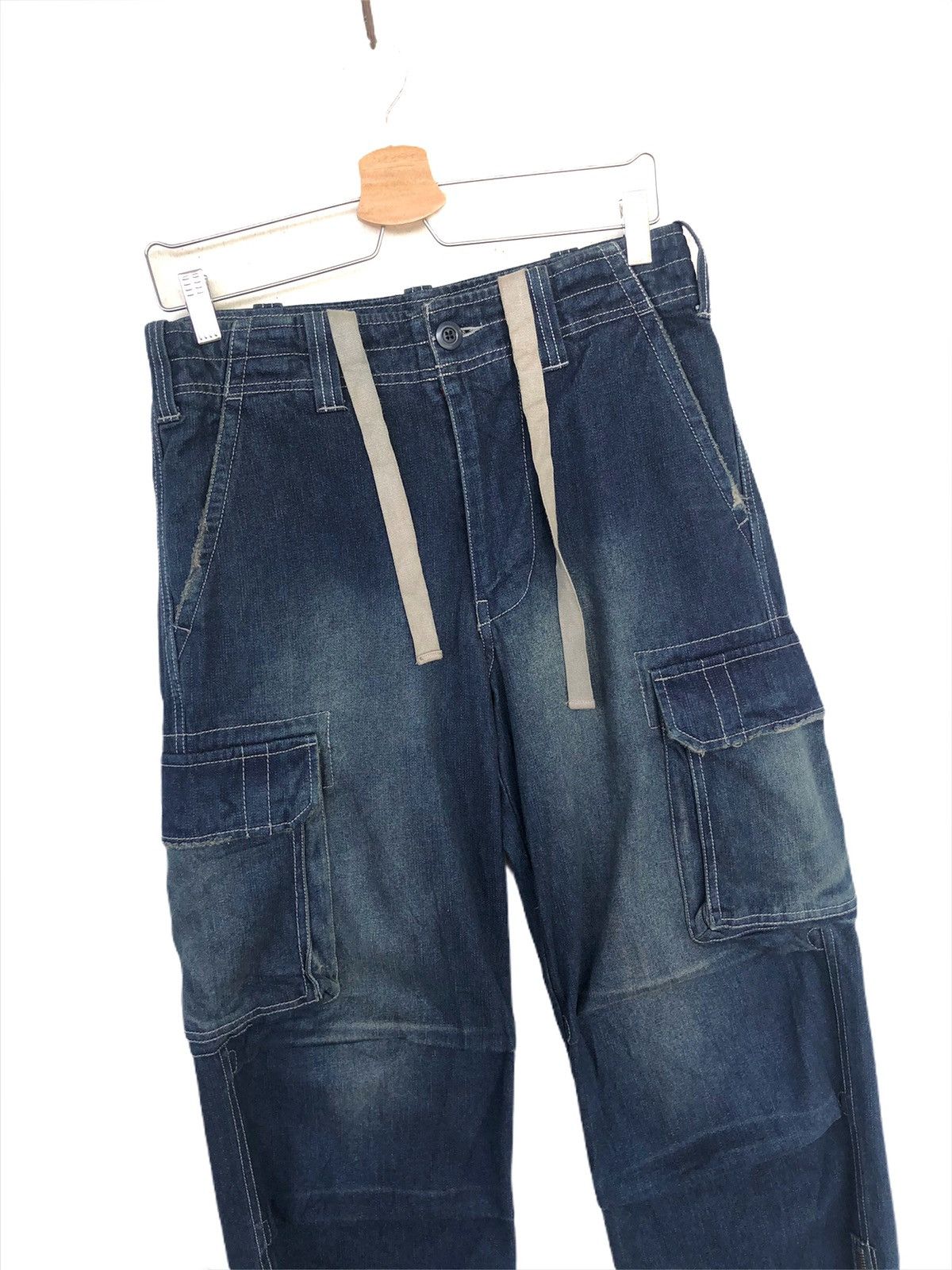 Hysteric Glamour 291295 Homme 🇯🇵 Indigo Tactical Cargo Combat Pants Size US 30 / EU 46 - 2 Thumbnail