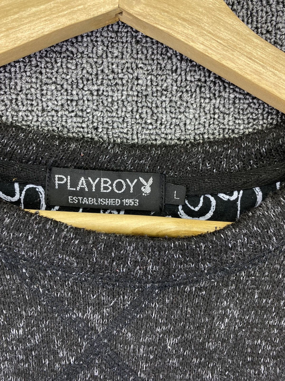 Playboy Vintage Playboy Big Logo Knit Sweatshirt Size US L / EU 52-54 / 3 - 4 Thumbnail