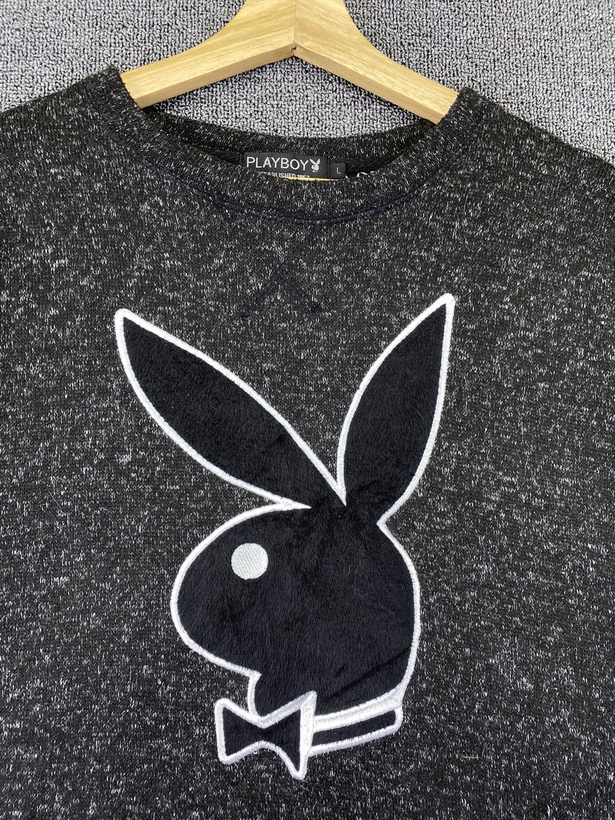 Playboy Vintage Playboy Big Logo Knit Sweatshirt Size US L / EU 52-54 / 3 - 3 Thumbnail
