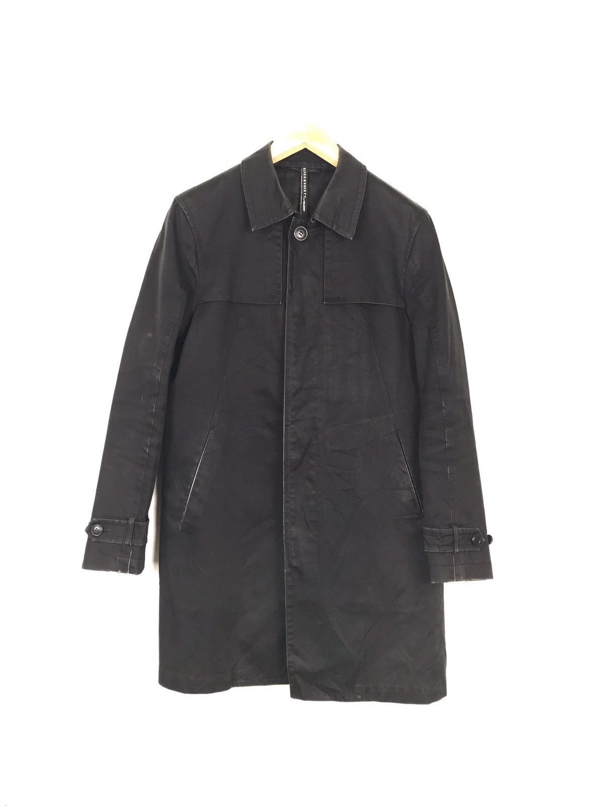 Neil Barrett Black Barrett Coated Long Coat Size US M / EU 48-50 / 2 - 1 Thumbnail