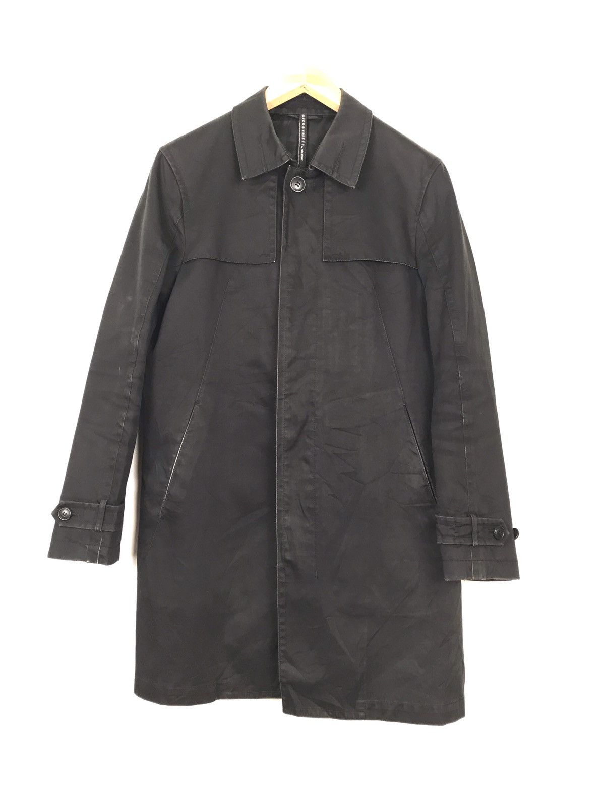 Neil Barrett Black Barrett Coated Long Coat Size US M / EU 48-50 / 2 - 2 Thumbnail