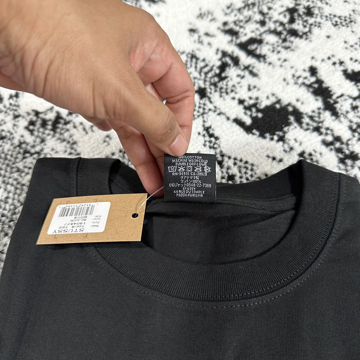 Other STUSSY TOUR TEE BLACK - M Size US M / EU 48-50 / 2 - 6 Thumbnail