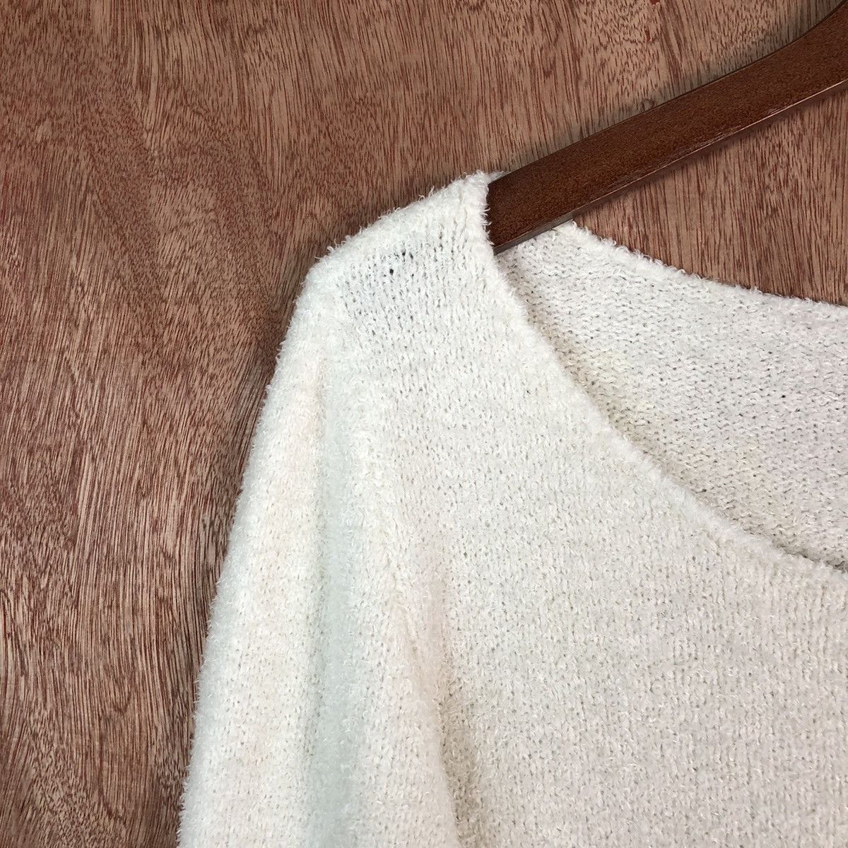 Homespun Knitwear × Japanese Brand × Vintage Delyle Noir White Shag Shaggy Fur Mohair Knitwear #6689 Size M / US 6-8 / IT 42-44 - 6 Thumbnail