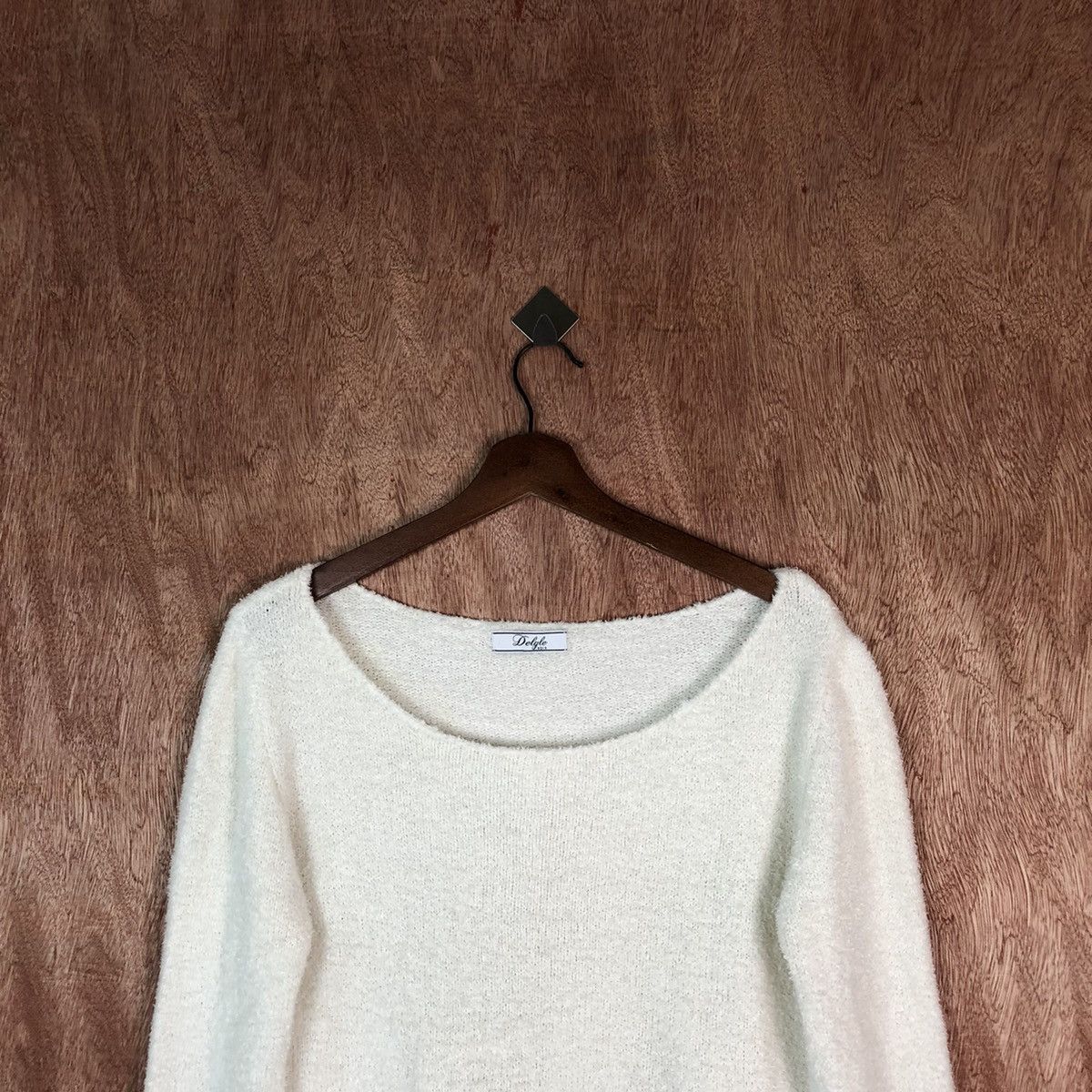 Homespun Knitwear × Japanese Brand × Vintage Delyle Noir White Shag Shaggy Fur Mohair Knitwear #6689 Size M / US 6-8 / IT 42-44 - 2 Thumbnail