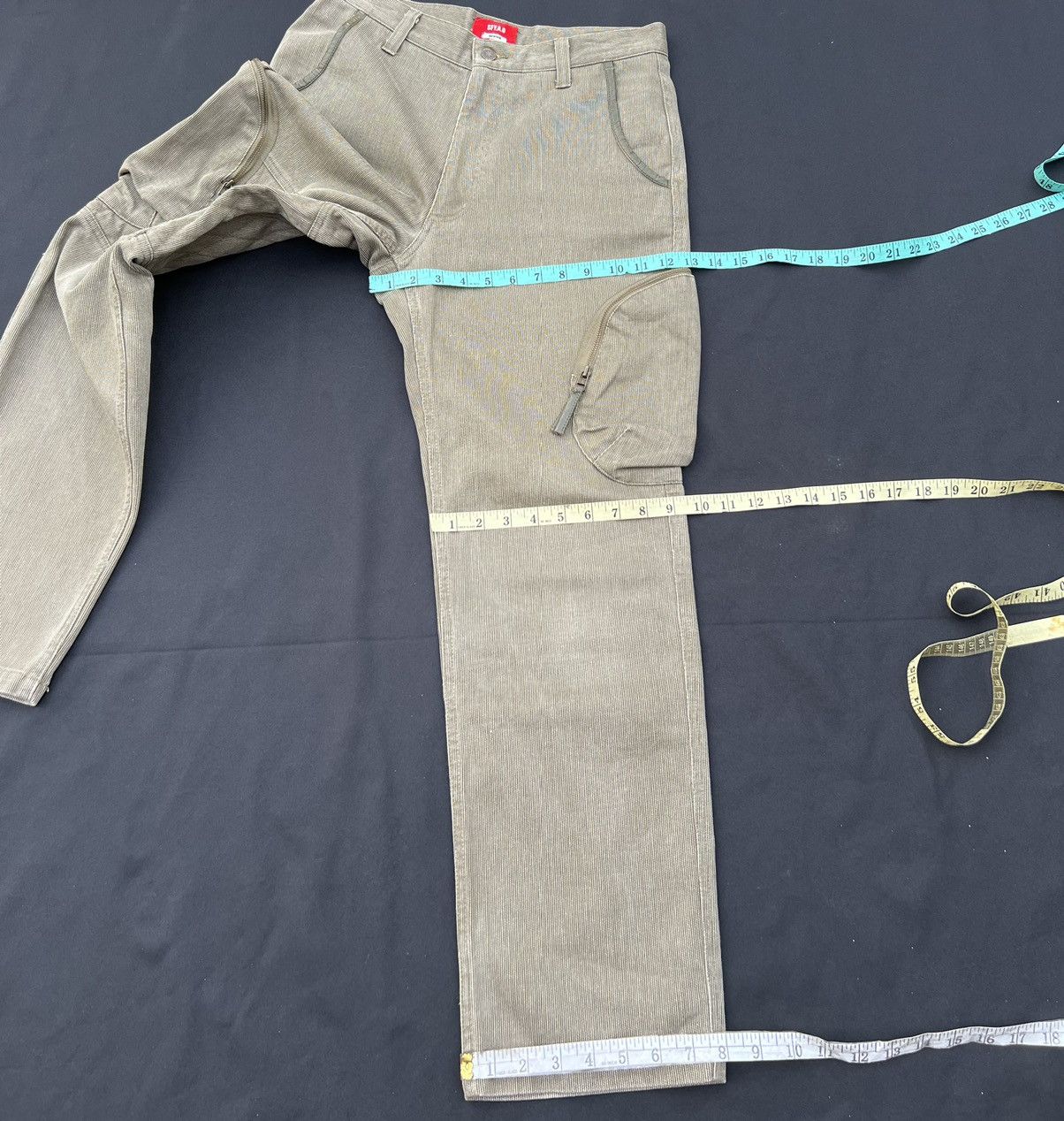 Vintage SFY.A.D Japan Striped Quilted Tactical Cargo Trouser Pant Size US 31 - 3 Thumbnail