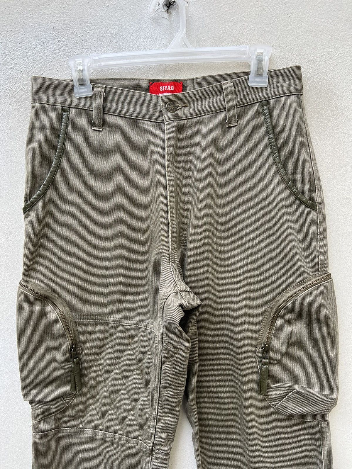Vintage SFY.A.D Japan Striped Quilted Tactical Cargo Trouser Pant Size US 31 - 7 Thumbnail