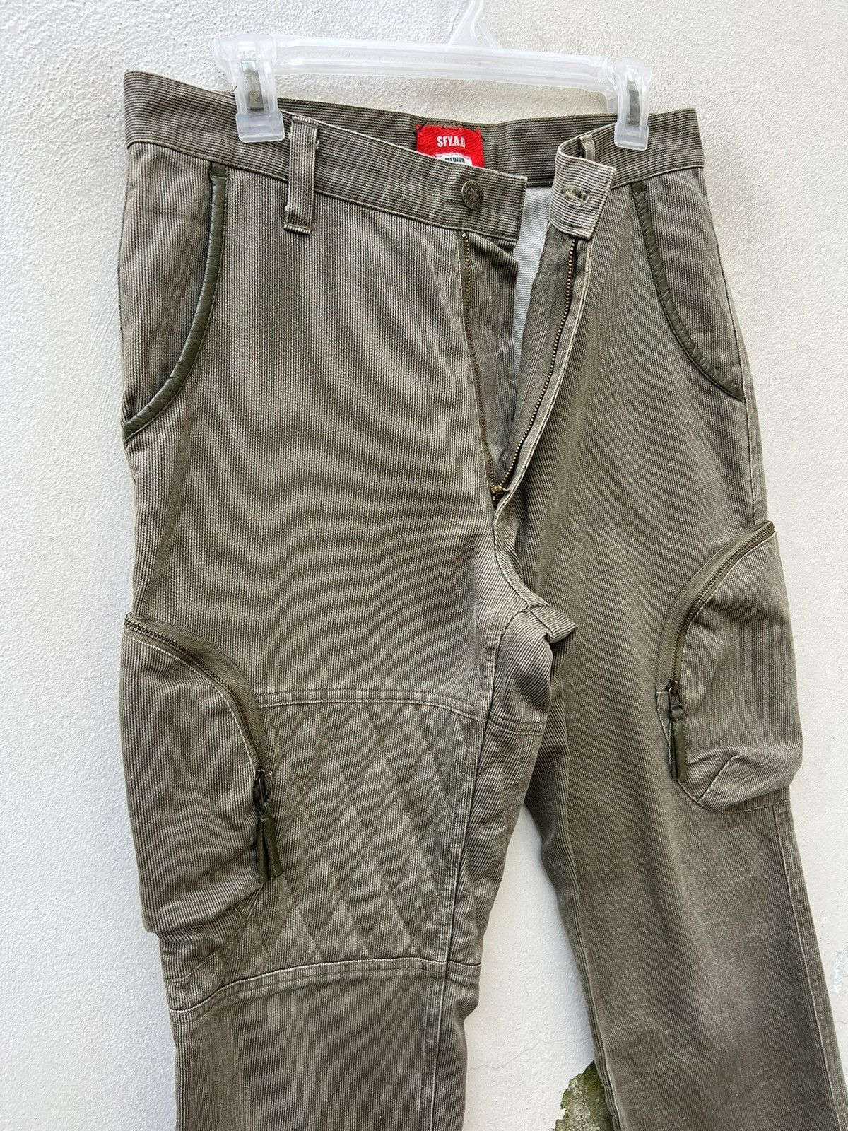 Vintage SFY.A.D Japan Striped Quilted Tactical Cargo Trouser Pant Size US 31 - 9 Thumbnail