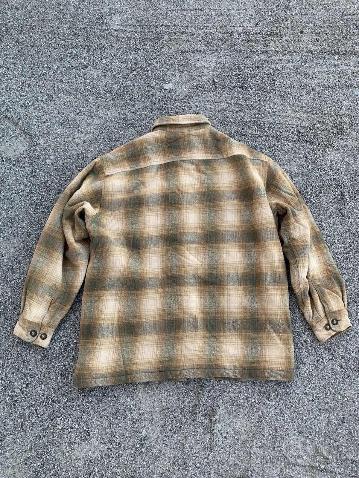 Flannel Vintage Sea Hop Checkered Botton Up Wool Flannel Size US XL / EU 56 / 4 - 4 Thumbnail