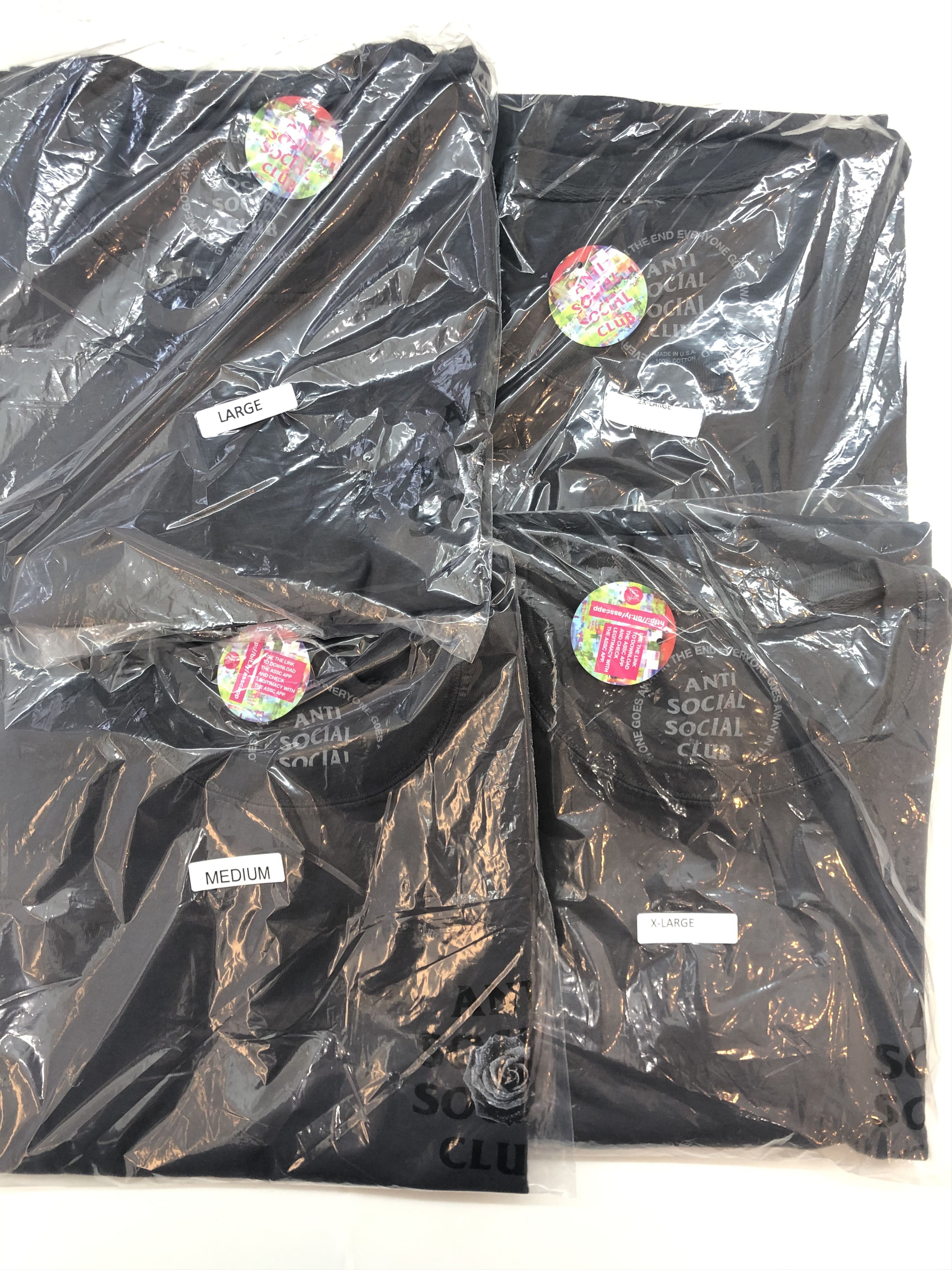 Anti Social Social Club DS ASSC Bat Emoji Black Tee in hand Supreme Bape KITH KAWS Size US L / EU 52-54 / 3 - 7 Thumbnail