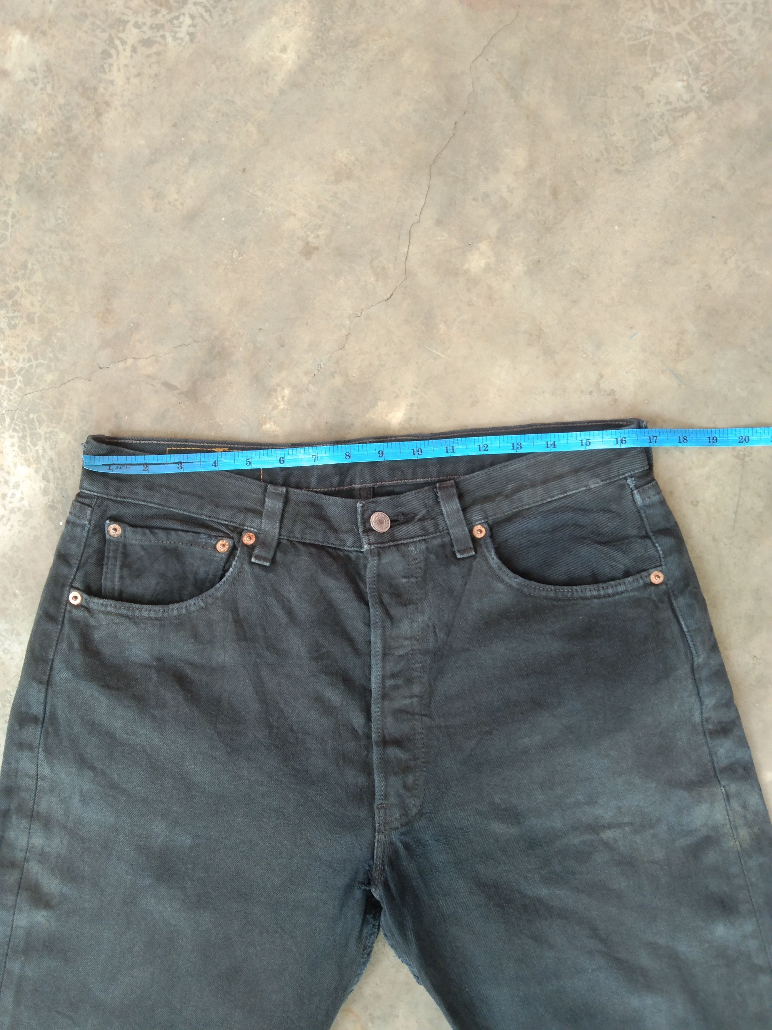 Levi's 90s Vintage Levi's 501 Black Made In USA Distressed Jeans Size US 33 - 10 Thumbnail