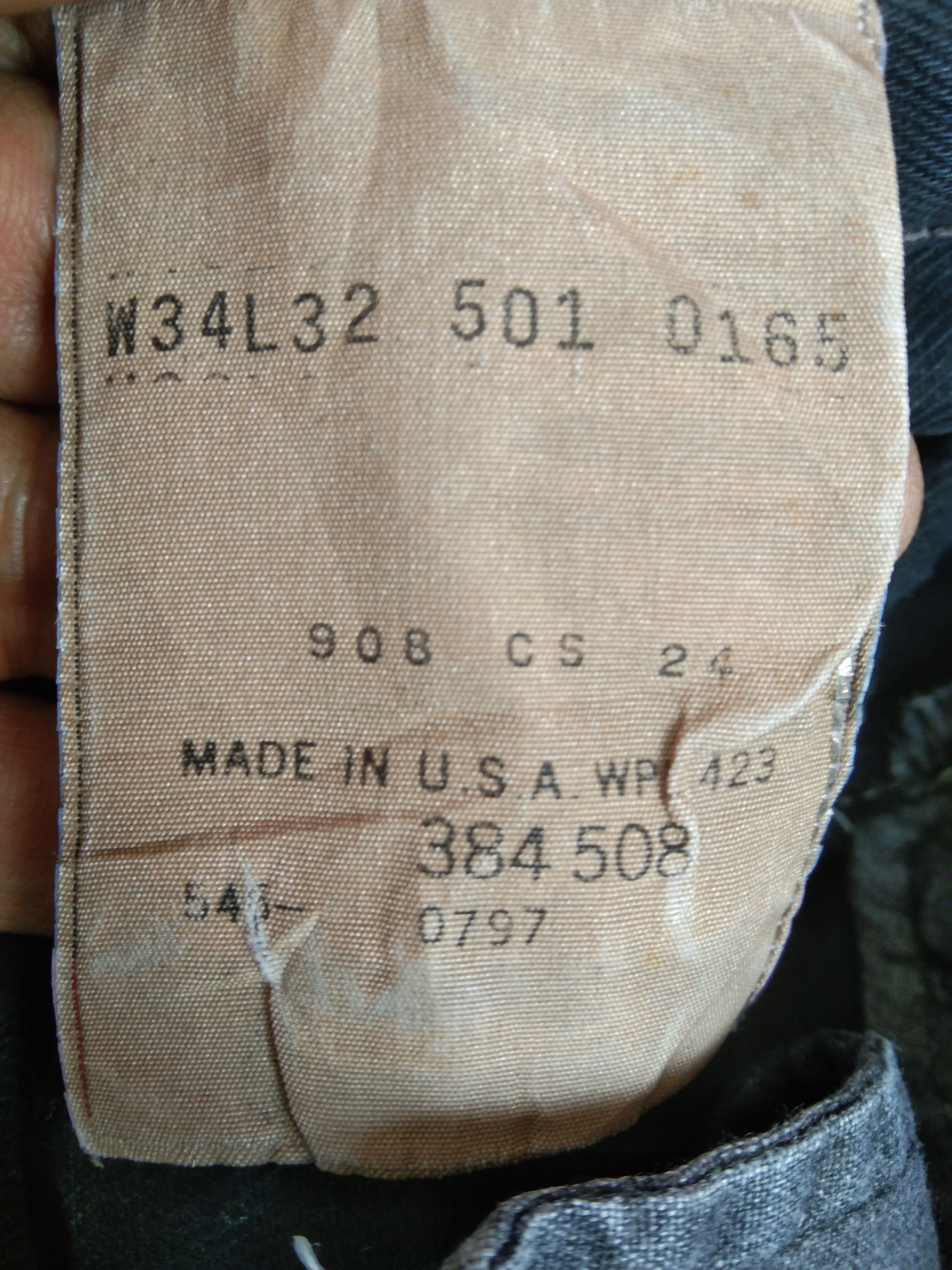 Levi's 90s Vintage Levi's 501 Black Made In USA Distressed Jeans Size US 33 - 12 Thumbnail