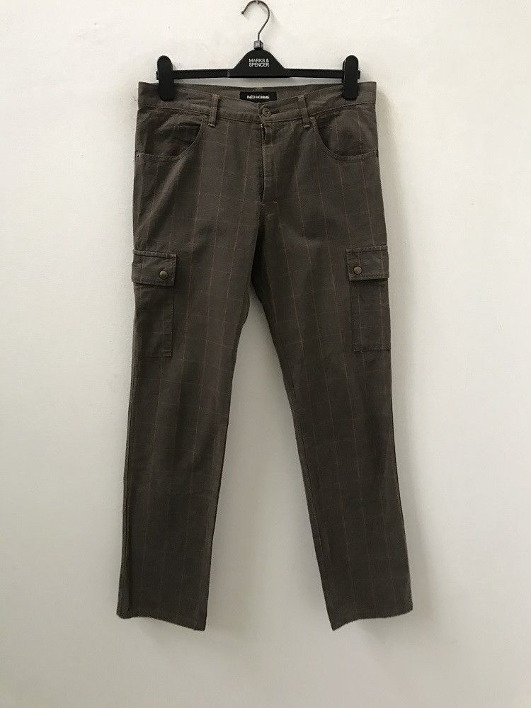 Japanese Brand INED HOMME Japan Checks Cargo Trouser Pant Size US 31 - 1 Thumbnail