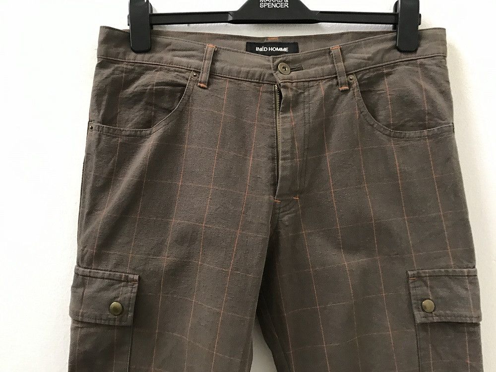 Japanese Brand INED HOMME Japan Checks Cargo Trouser Pant Size US 31 - 2 Thumbnail