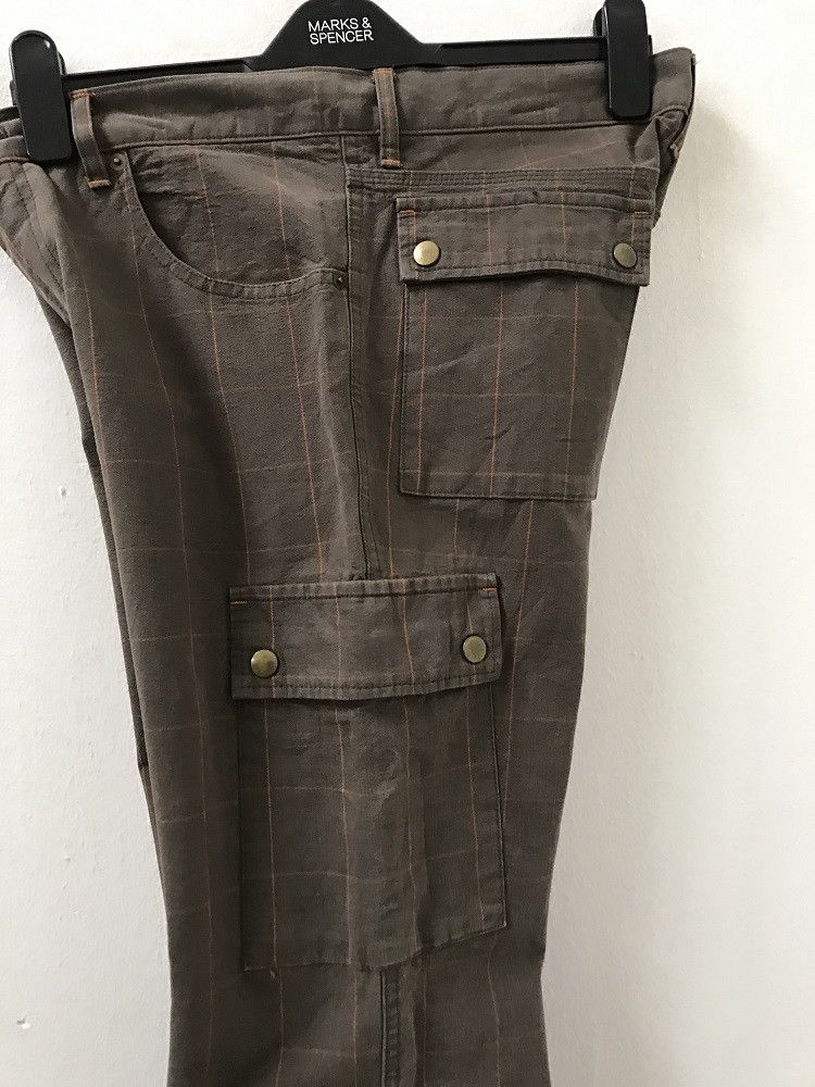 Japanese Brand INED HOMME Japan Checks Cargo Trouser Pant Size US 31 - 14 Thumbnail