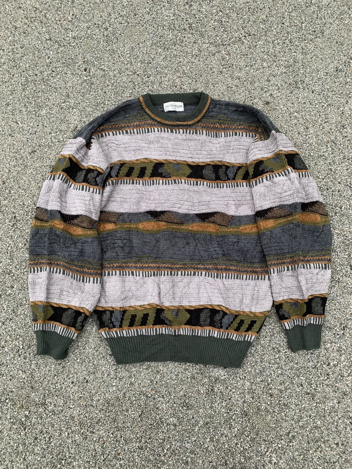 Japanese Brand Vintage Medemblik Coogi Style Knitwear Sweater Size US L / EU 52-54 / 3 - 1 Thumbnail