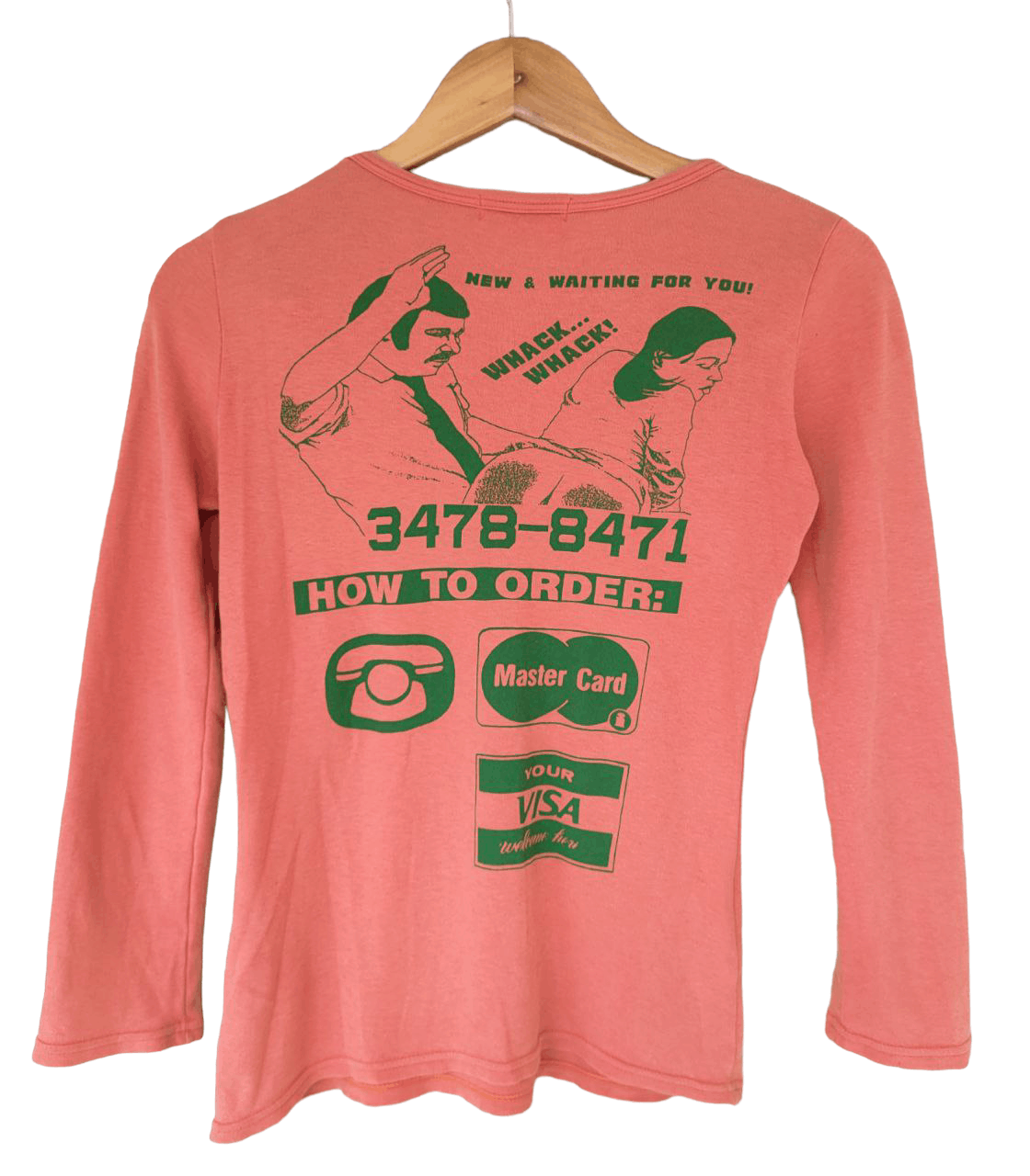 image of Humor x Hysteric Glamour Vintage Hysteric Glamour Back Hit Print T in Peach, Women's (Size XS)