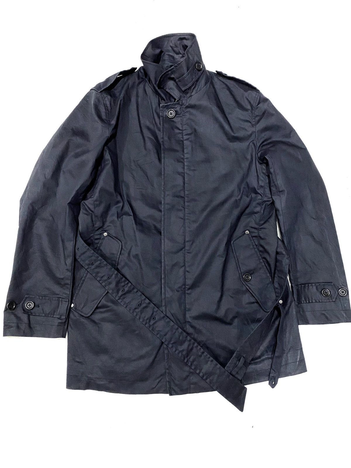 image of Jil Sander x Uniqlo Parka Wax Jacket Military Designer By Uniqlo in Blue, Men's (Size Large)