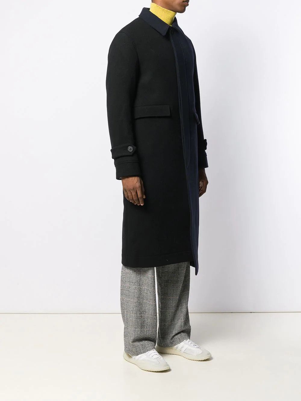 Loewe *NEW* BICOLOR ASYMMETRIC WOOL/CASHMERE COAT Size US M / EU 48-50 / 2 - 9 Thumbnail