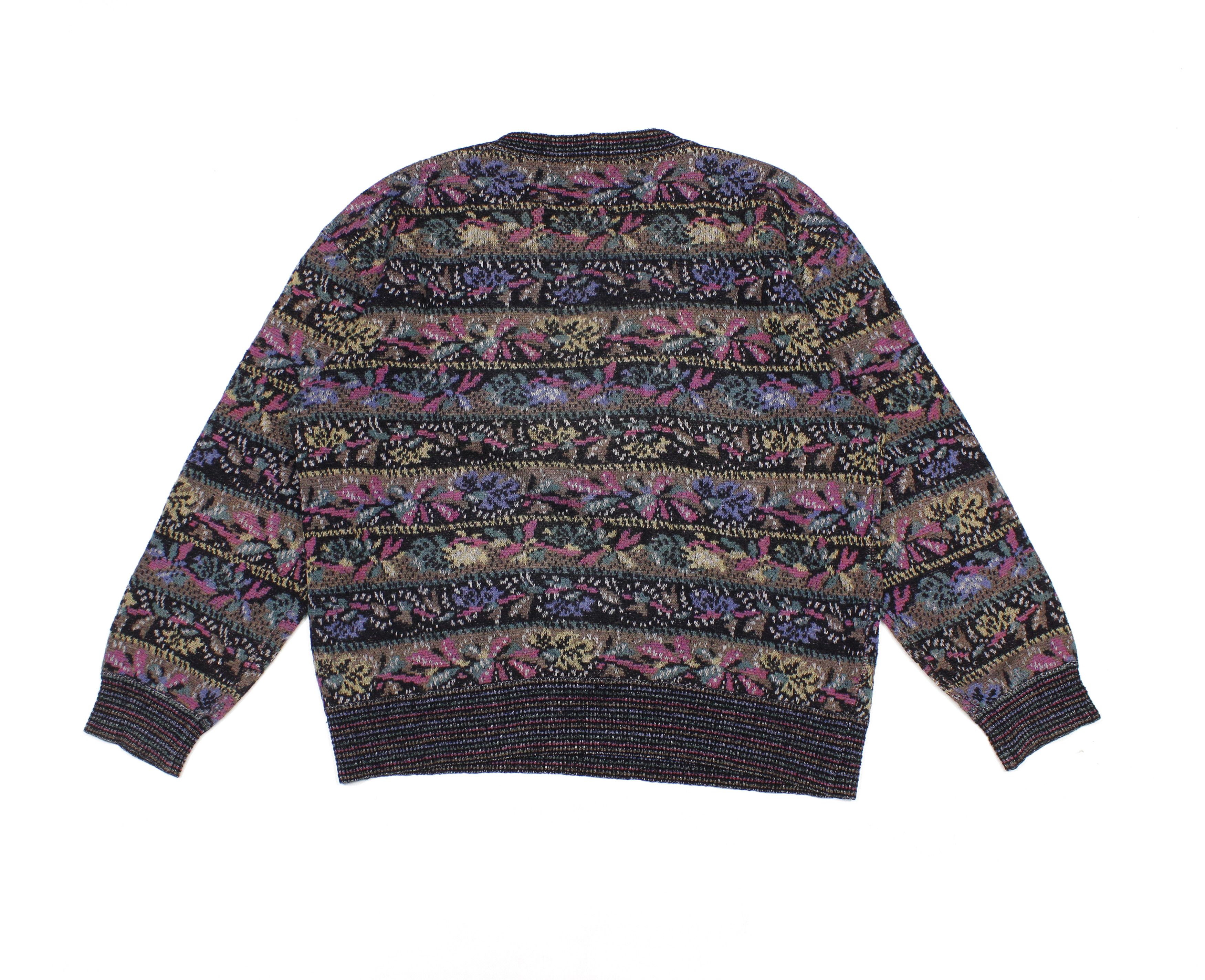 Missoni 90S Flowers Pattern Wool Acryl Knit Baggy Vintage Size US L / EU 52-54 / 3 - 2 Thumbnail