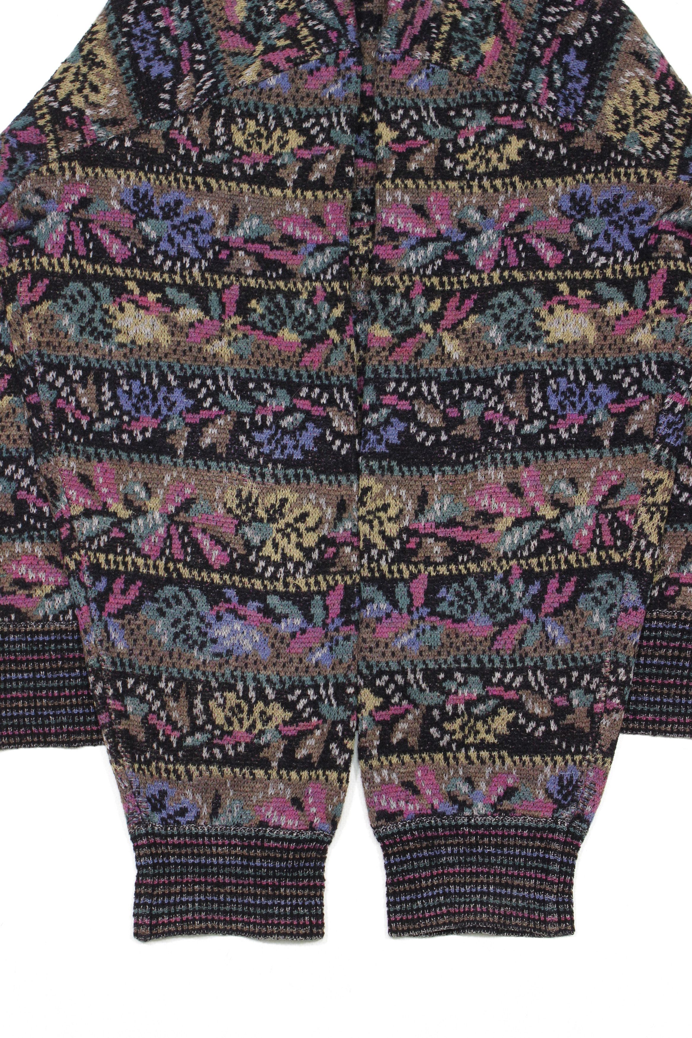 Missoni 90S Flowers Pattern Wool Acryl Knit Baggy Vintage Size US L / EU 52-54 / 3 - 5 Thumbnail