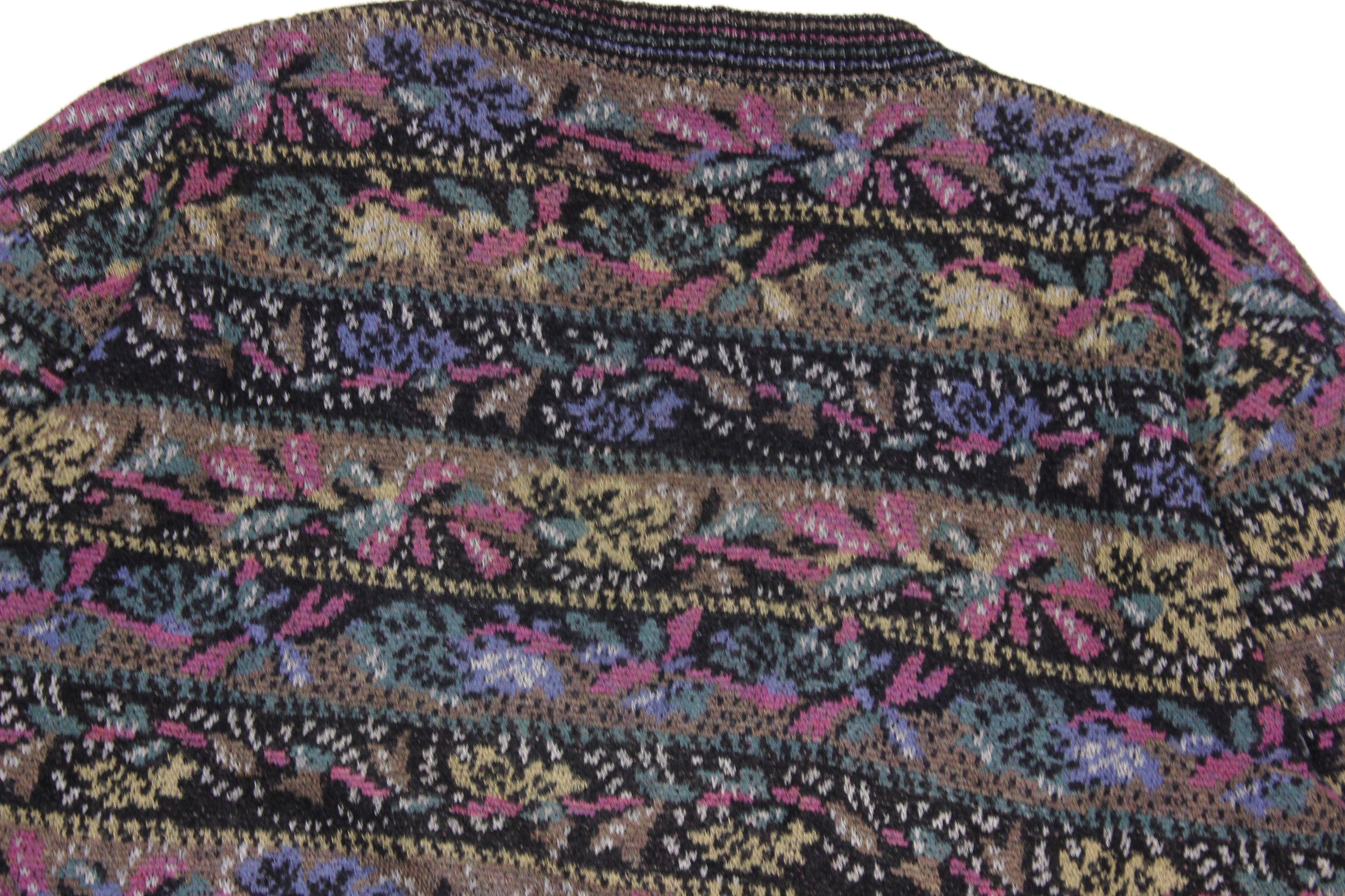 Missoni 90S Flowers Pattern Wool Acryl Knit Baggy Vintage Size US L / EU 52-54 / 3 - 4 Thumbnail